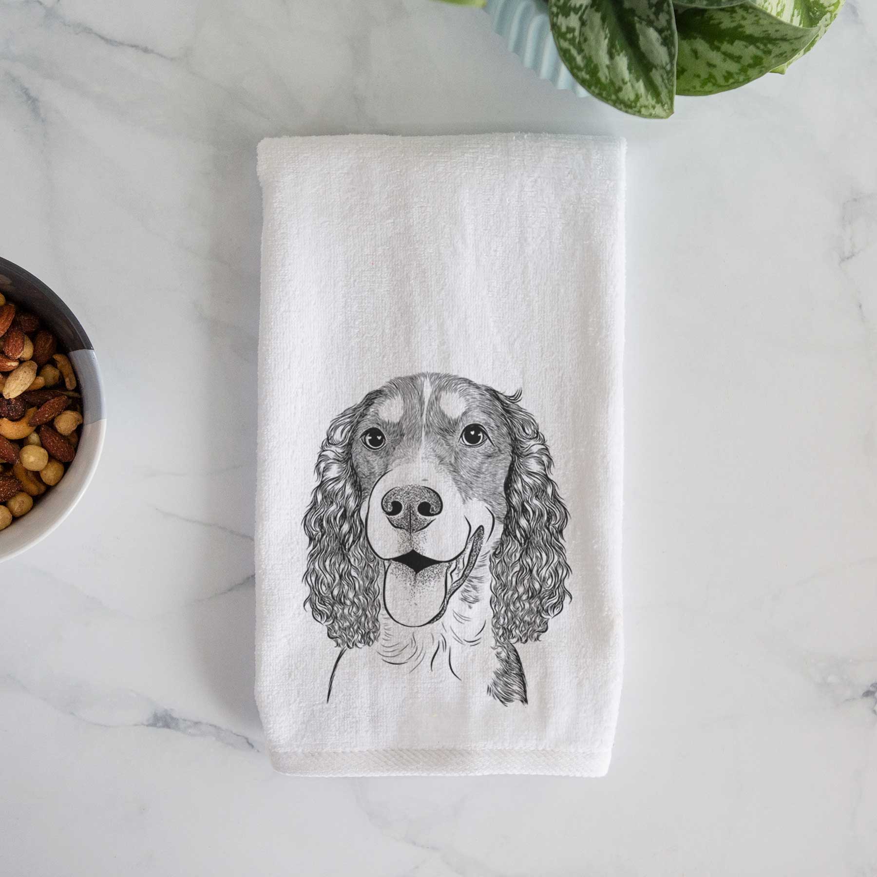 Delilah the English Springer Spaniel Decorative Hand Towel