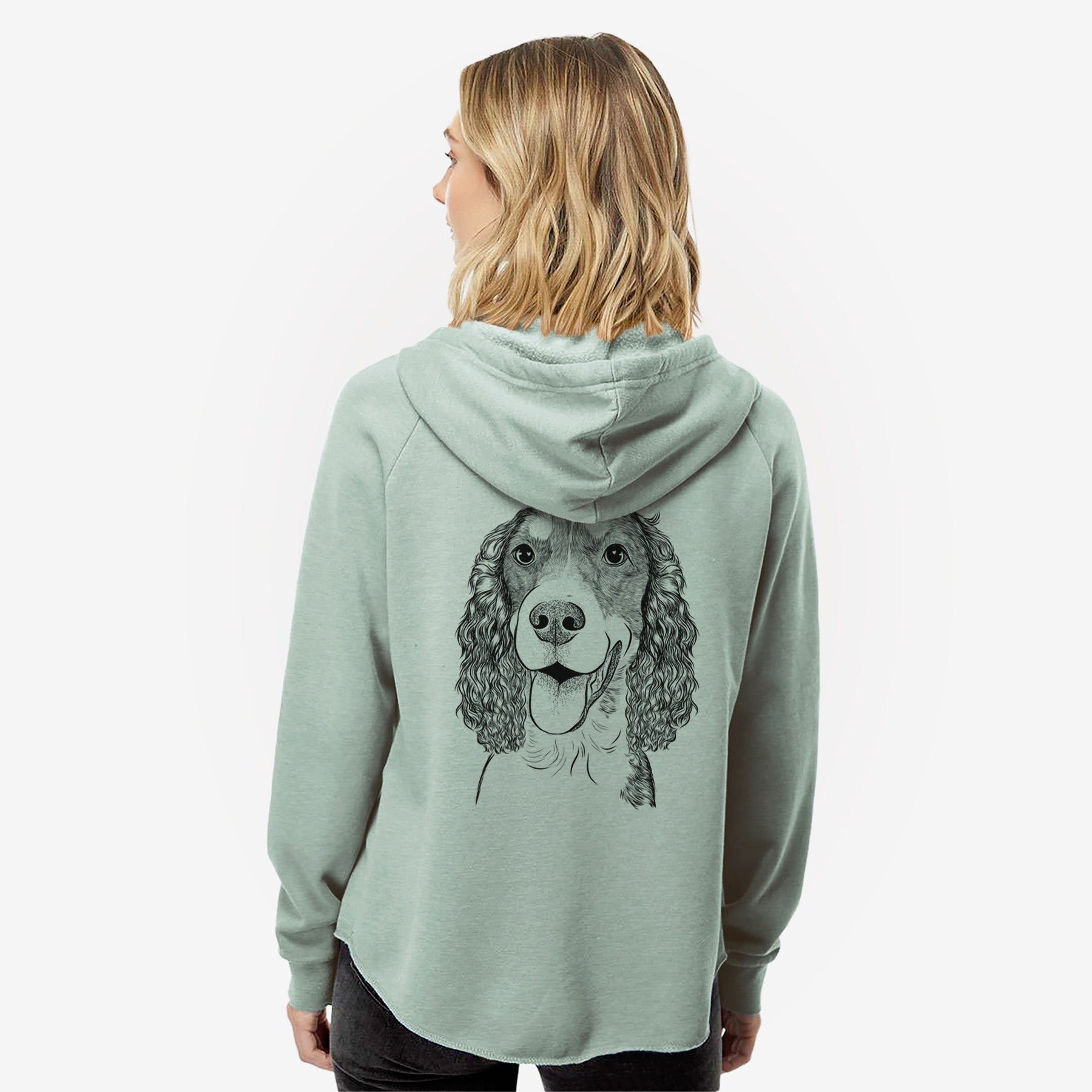 Delilah the English Springer Spaniel - Women's Cali Wave Zip-Up Sweatshirt