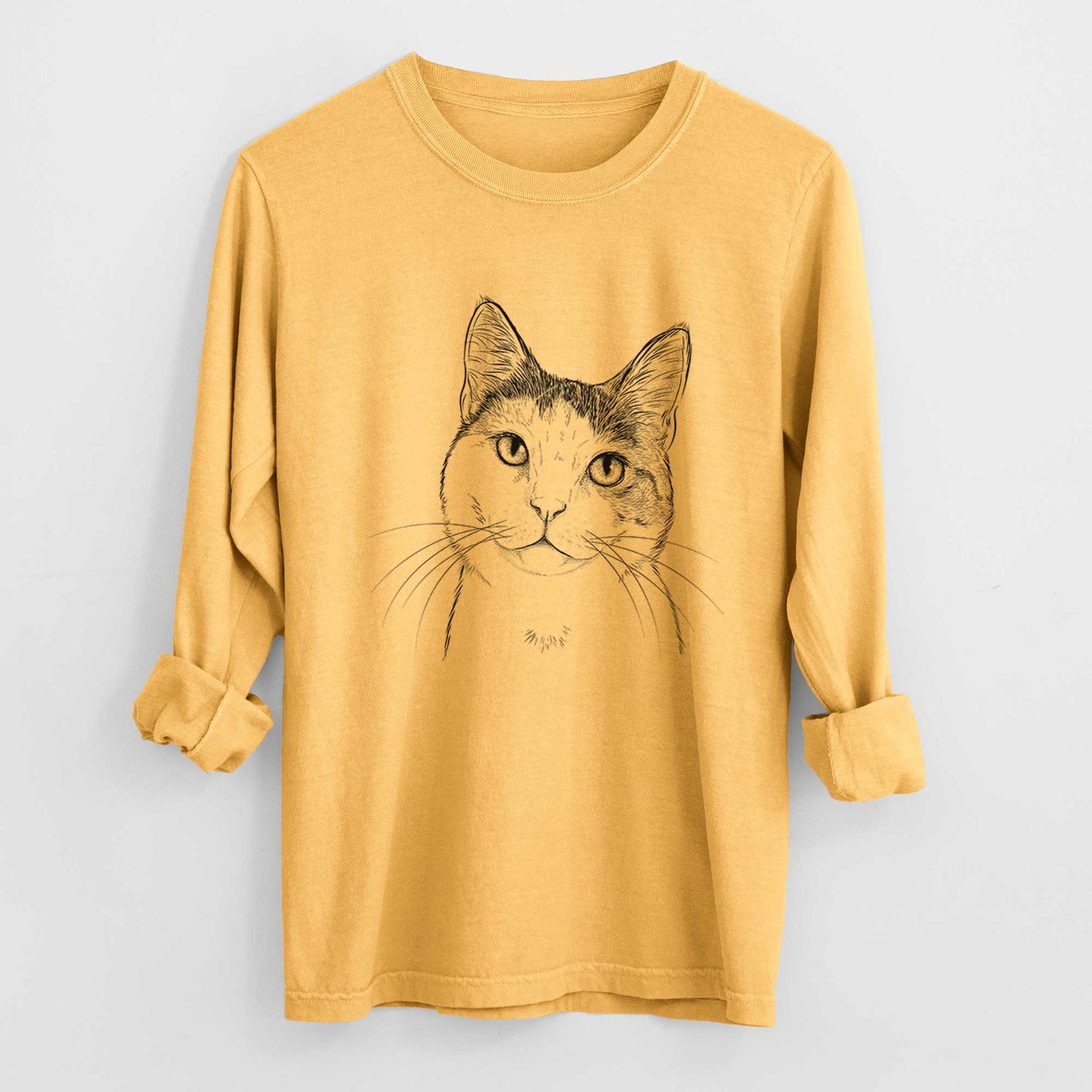 Bare Denver the Calico Cat - Heavyweight 100% Cotton Long Sleeve