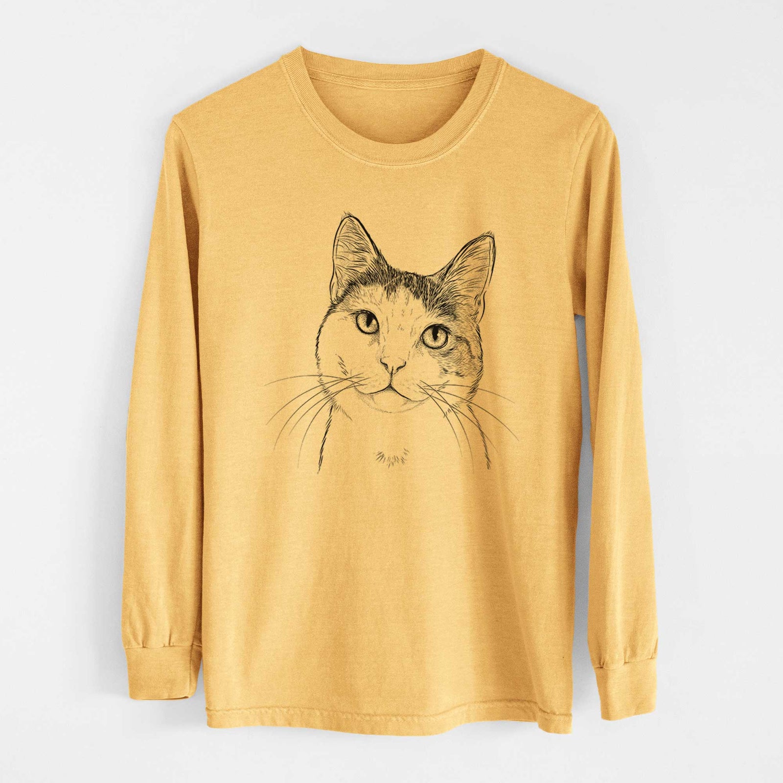 Bare Denver the Calico Cat - Heavyweight 100% Cotton Long Sleeve