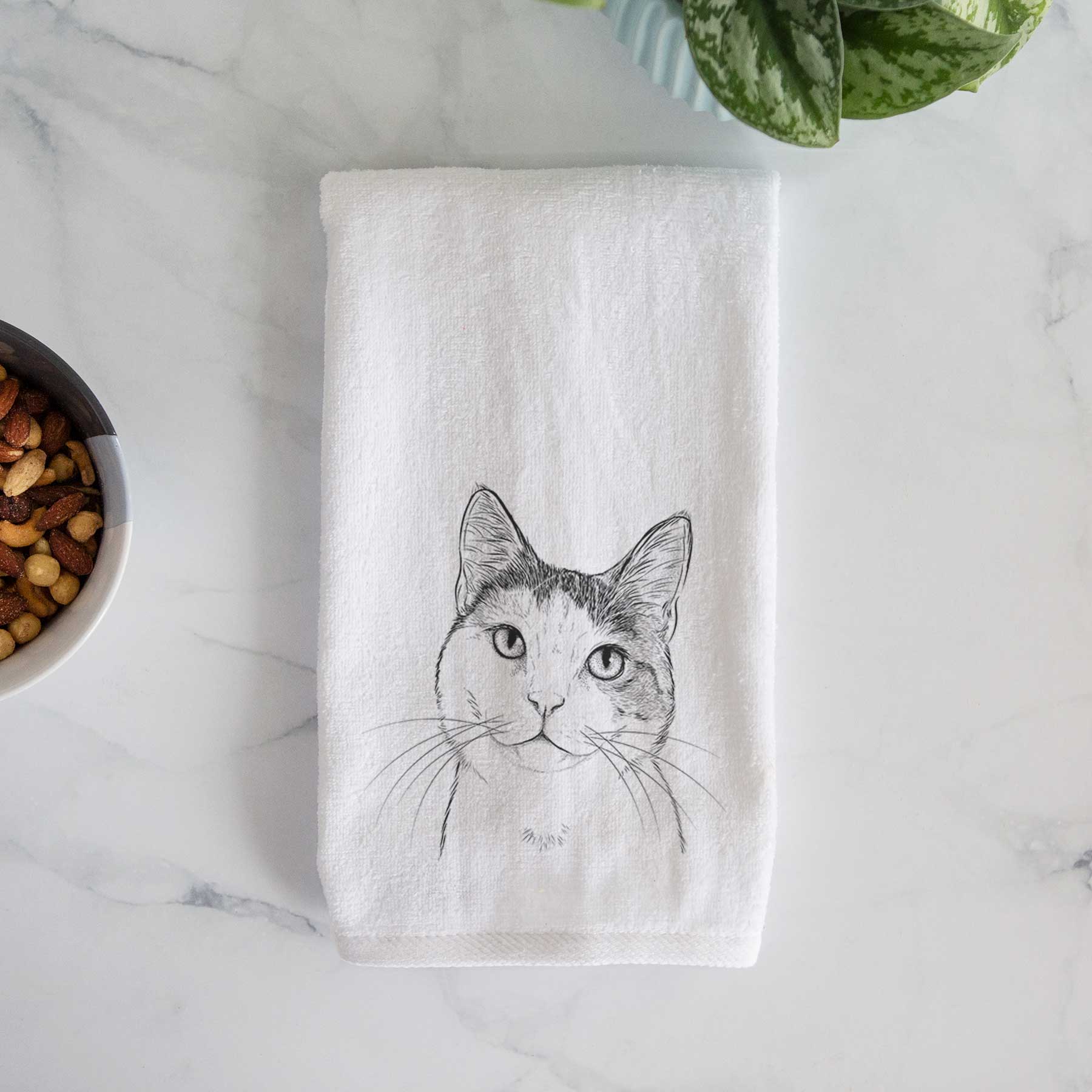 Denver the Calico Cat Decorative Hand Towel