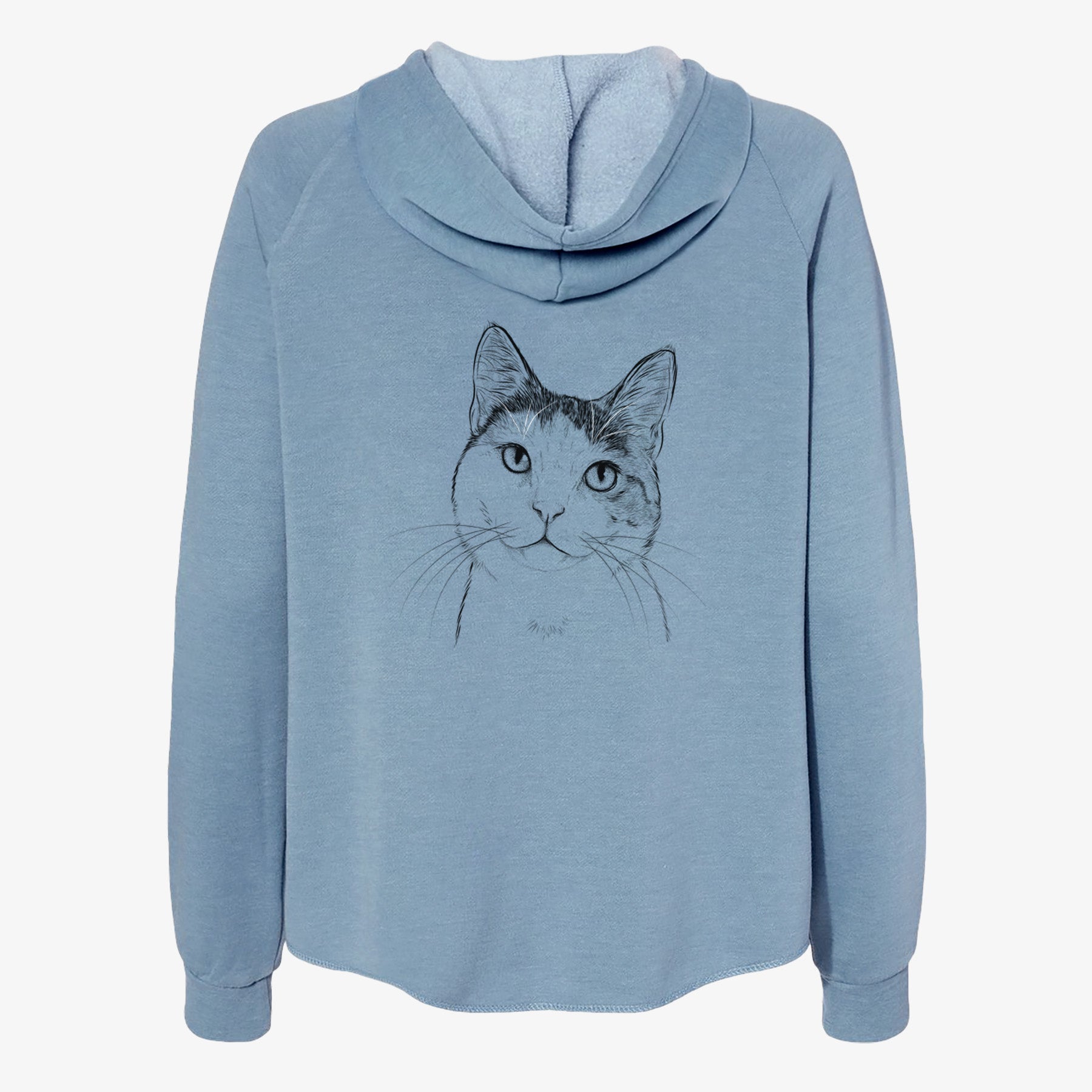 Denver the Calico Cat - Women's Cali Wave Zip-Up Sweatshirt