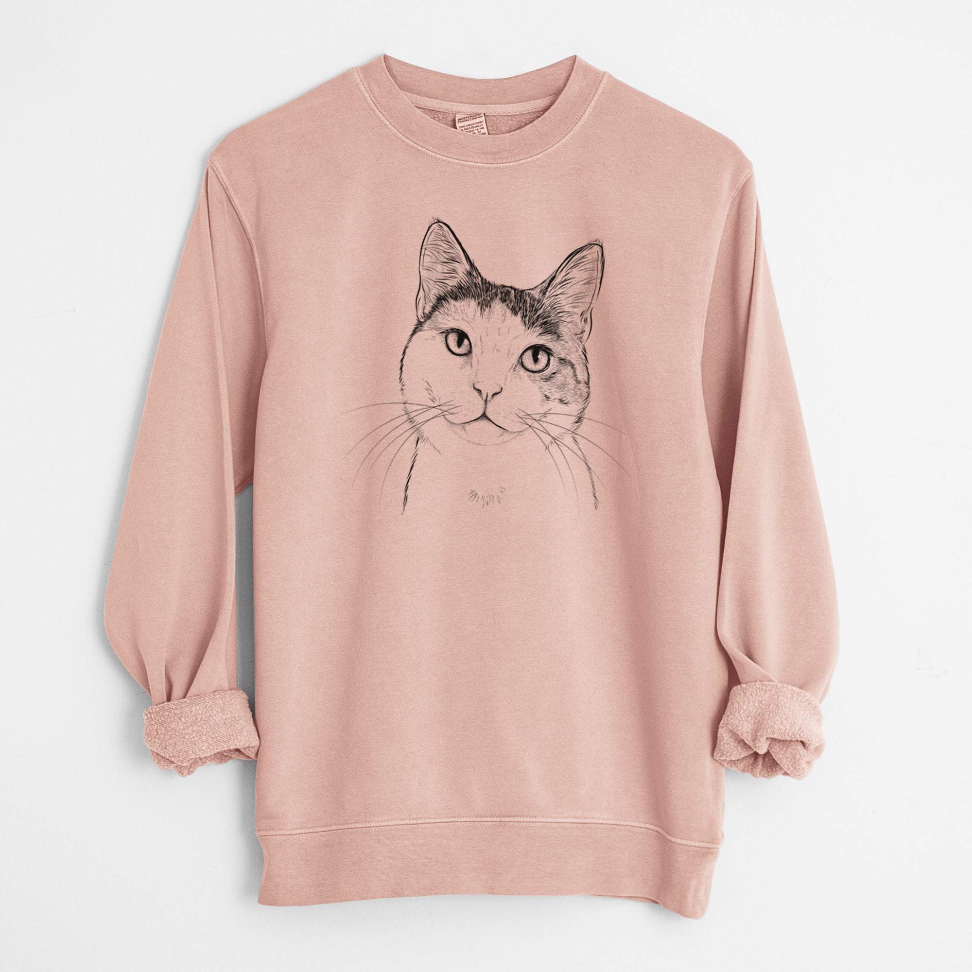 Bare Denver the Calico Cat - Unisex Pigment Dyed Crew Sweatshirt