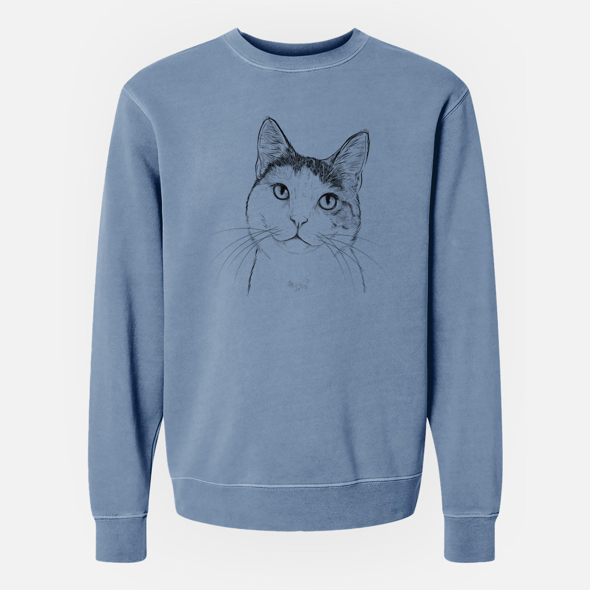 Bare Denver the Calico Cat - Unisex Pigment Dyed Crew Sweatshirt