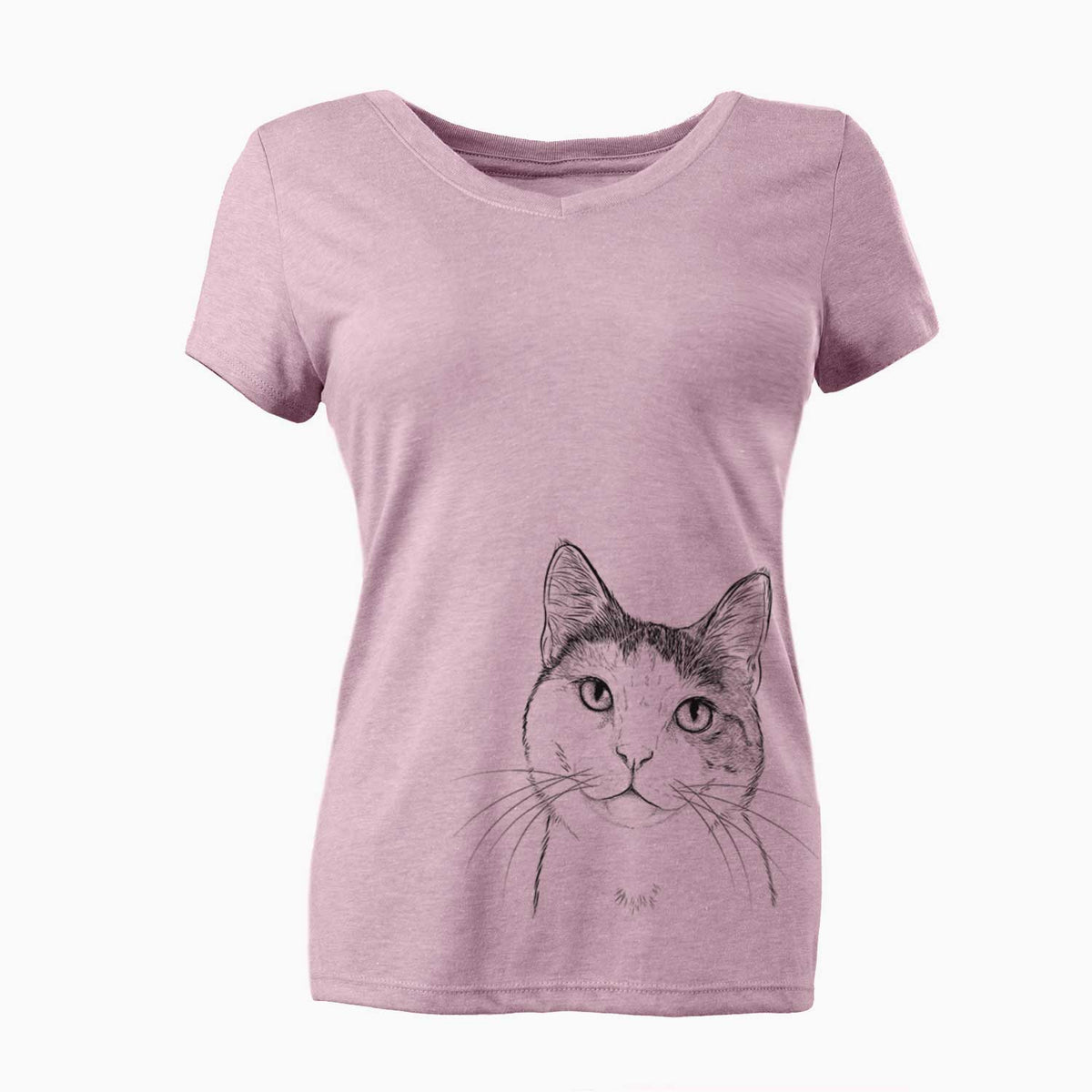 Denver the Calico Cat - Women's V-neck Shirt