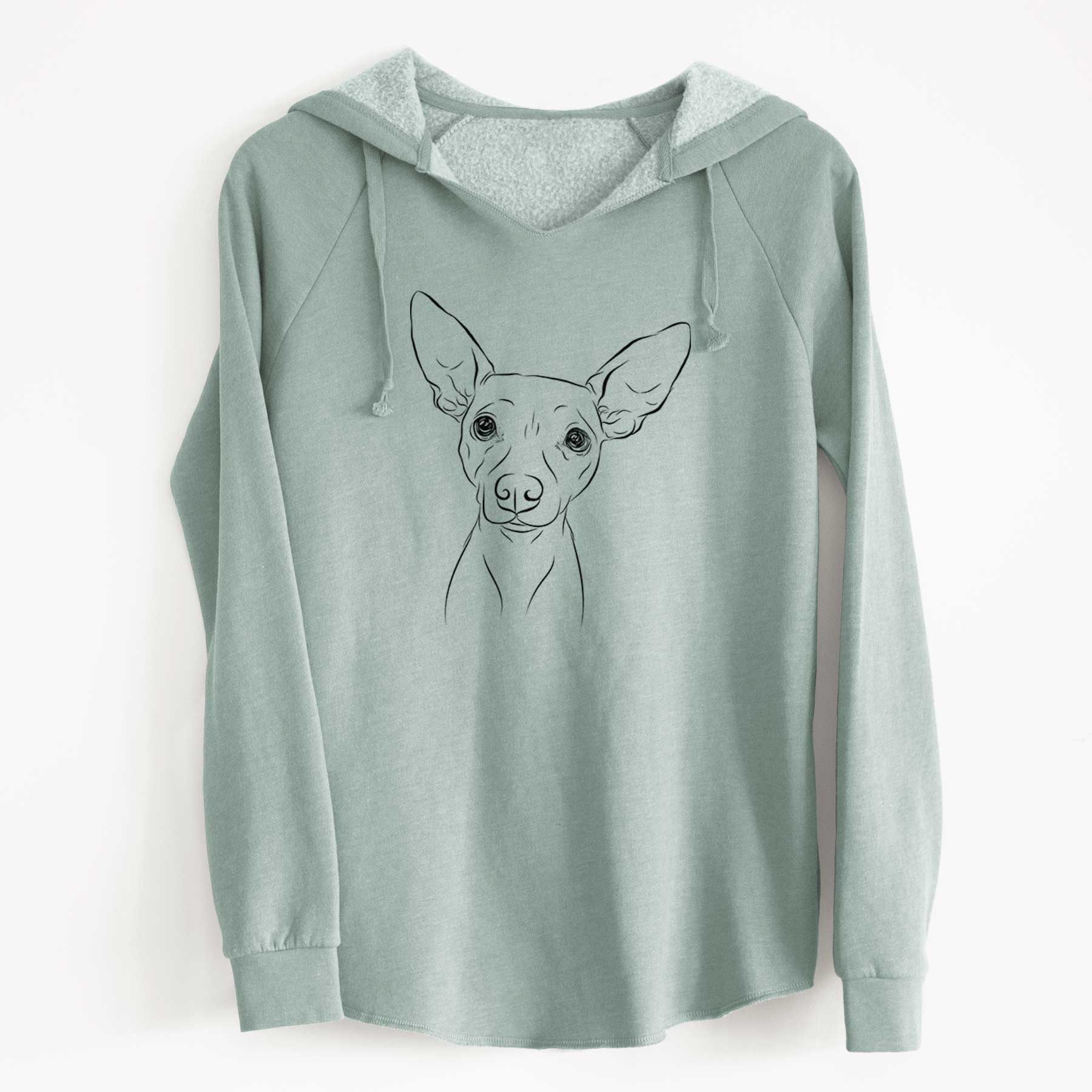 Bare Desi the American Hairless Terrier - Cali Wave Hooded Sweatshirt