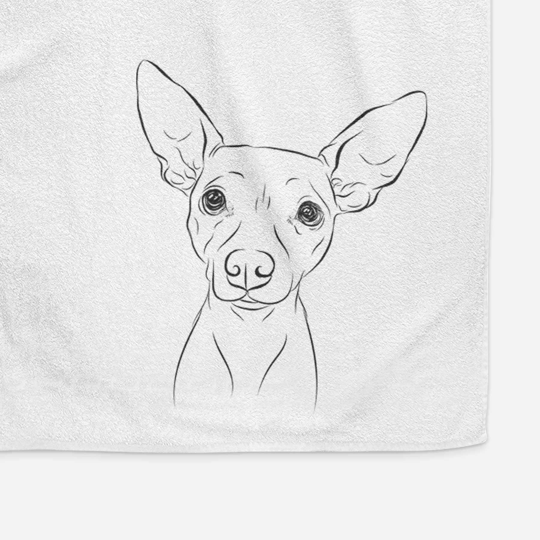 Desi the American Hairless Terrier Decorative Hand Towel