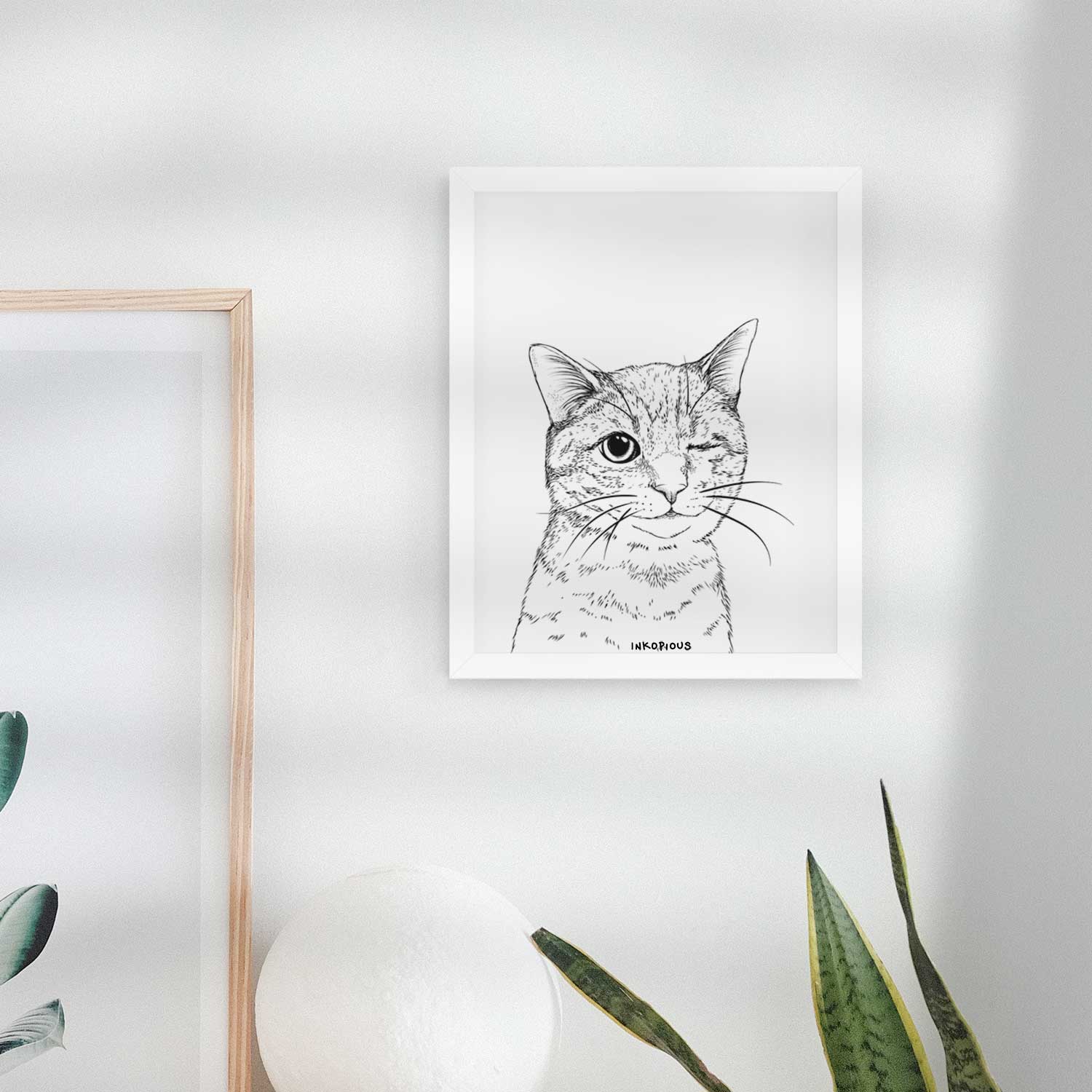 Dexter the Domestic Shorthair Cat Art Print