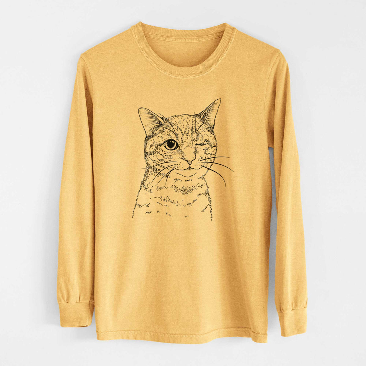 Bare Dexter the Domestic Shorthair - Heavyweight 100% Cotton Long Sleeve