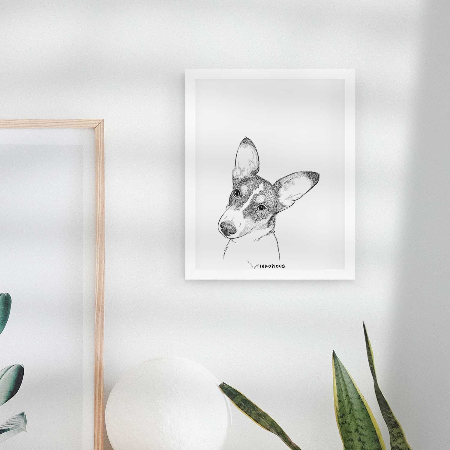 Dexter the Corgi Art Print