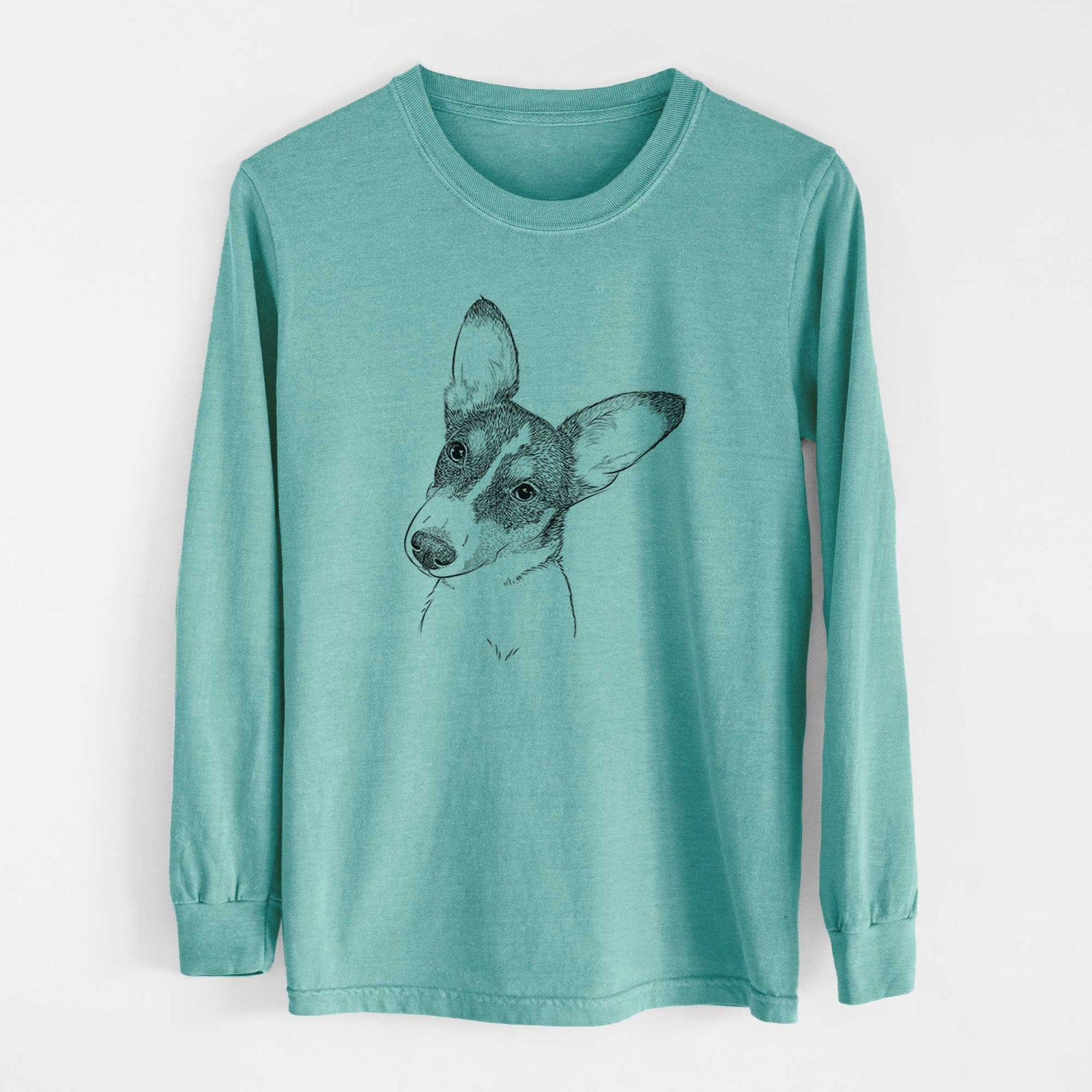 Bare Dexter the Corgi - Heavyweight 100% Cotton Long Sleeve