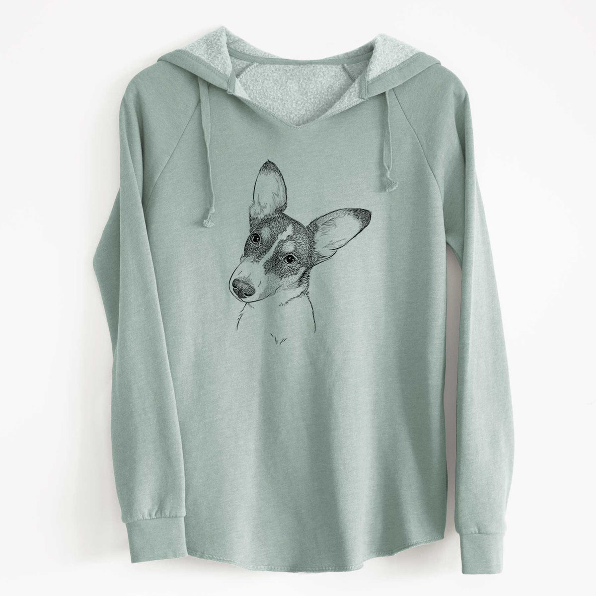 Bare Dexter the Corgi - Cali Wave Hooded Sweatshirt