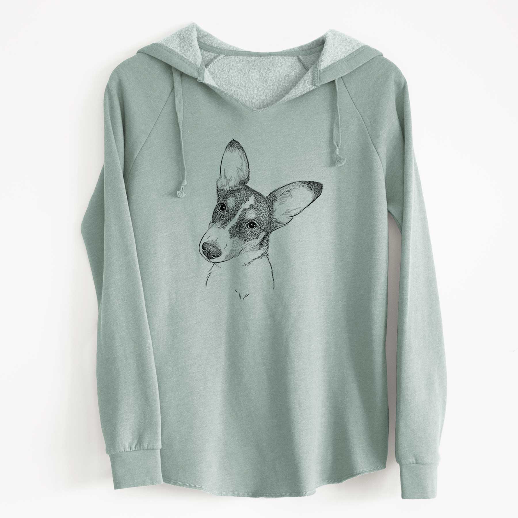Bare Dexter the Corgi - Cali Wave Hooded Sweatshirt
