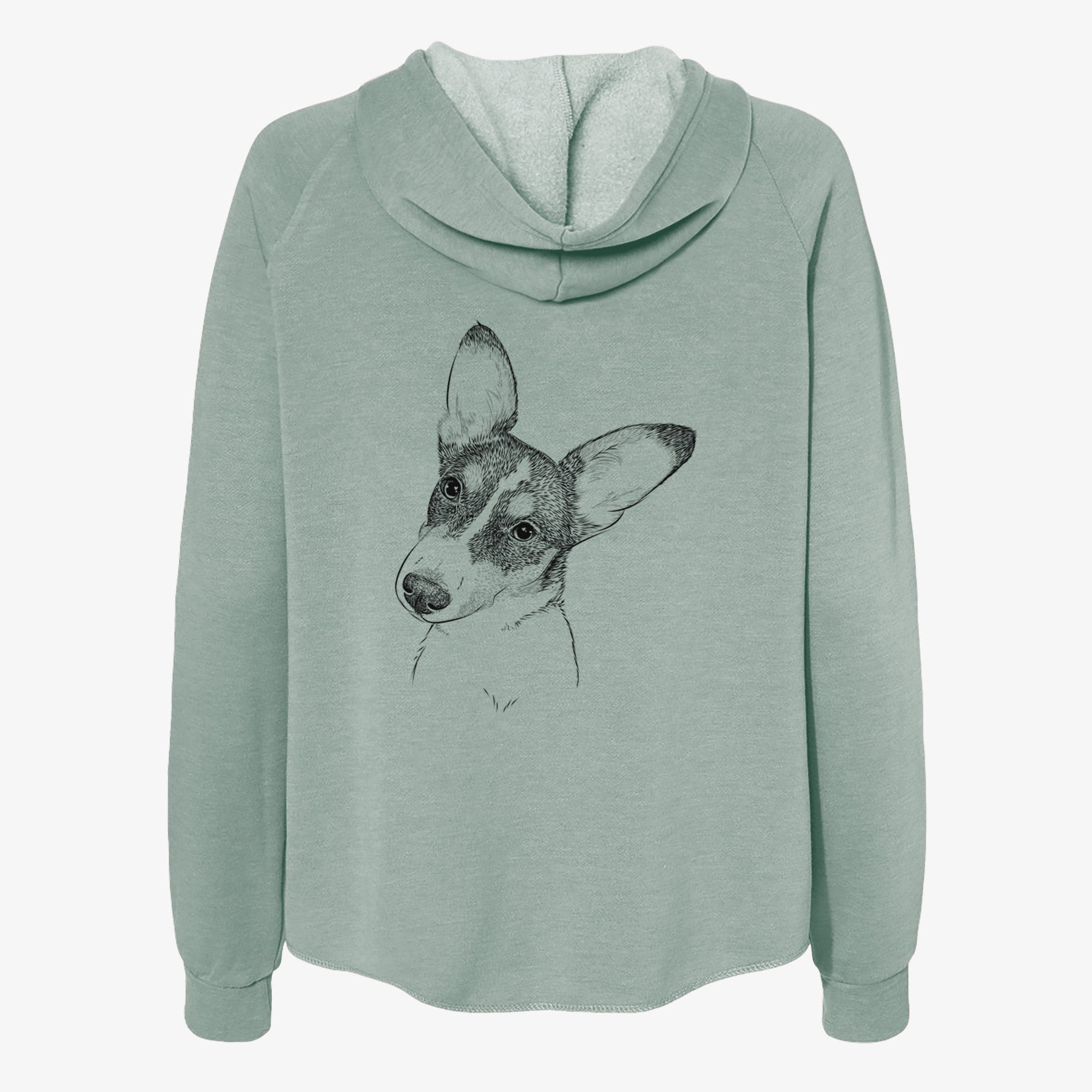 Dexter the Corgi - Women's Cali Wave Zip-Up Sweatshirt