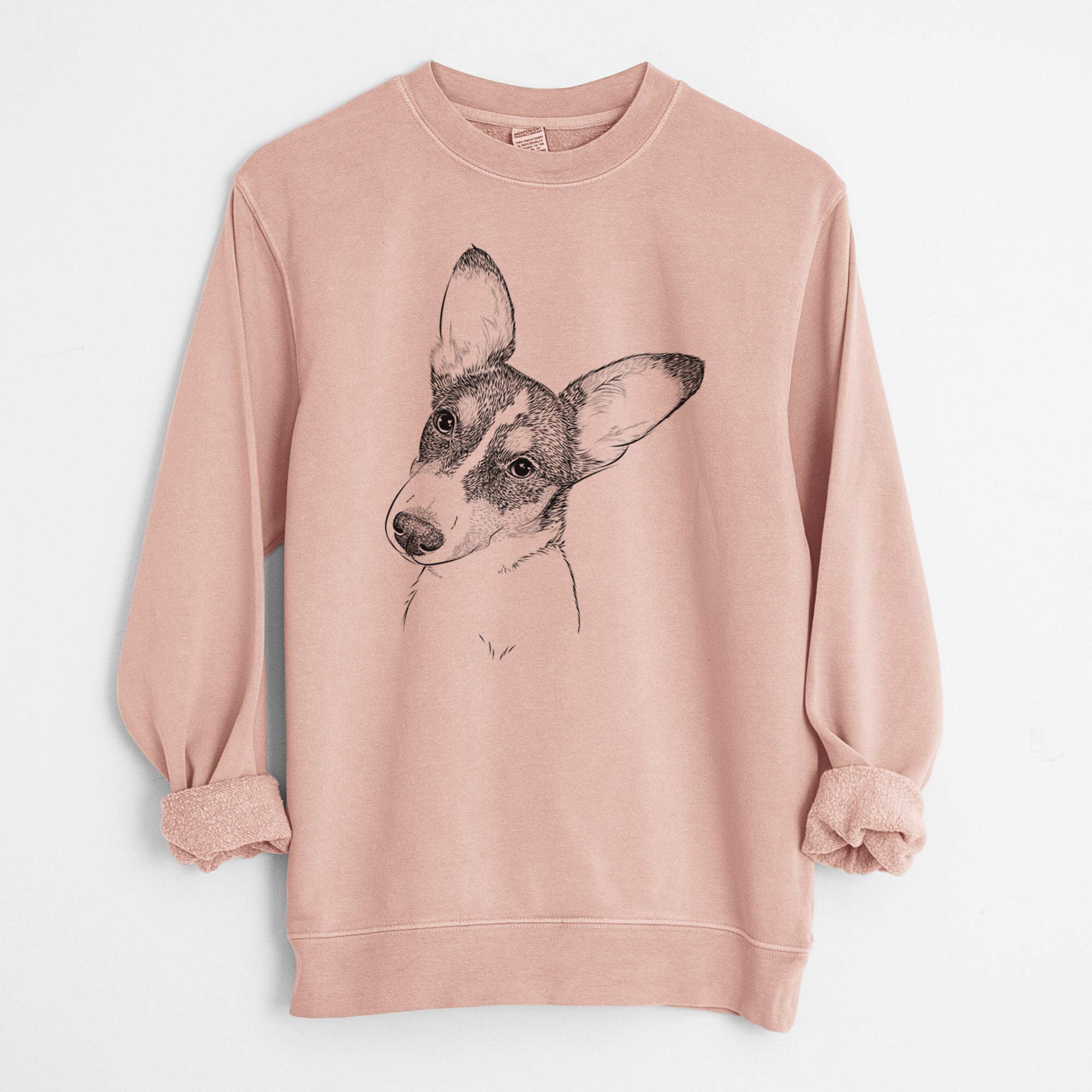 Bare Dexter the Corgi - Unisex Pigment Dyed Crew Sweatshirt