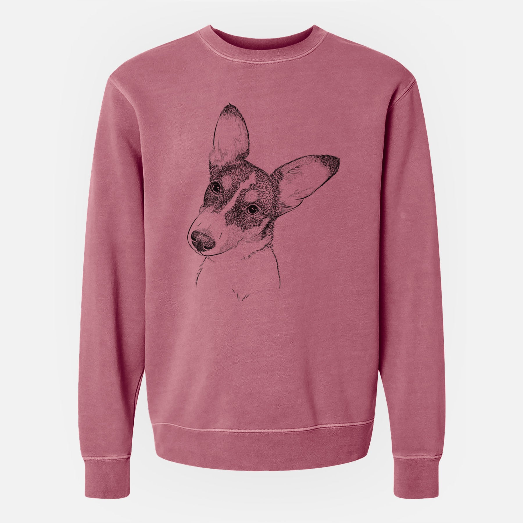 Bare Dexter the Corgi - Unisex Pigment Dyed Crew Sweatshirt