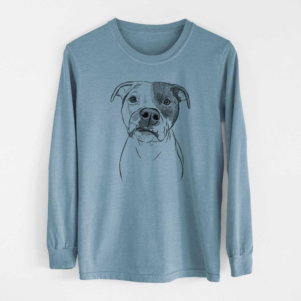 Bare Dexter the Pitbull - Heavyweight 100% Cotton Long Sleeve