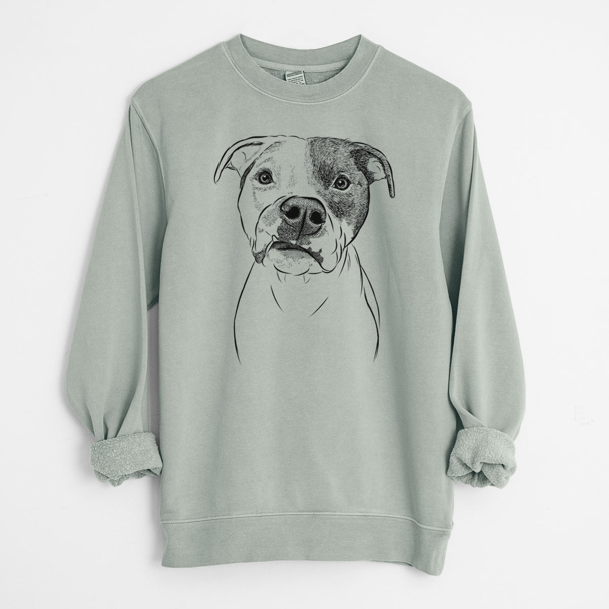 Bare Dexter the Pitbull - Unisex Pigment Dyed Crew Sweatshirt