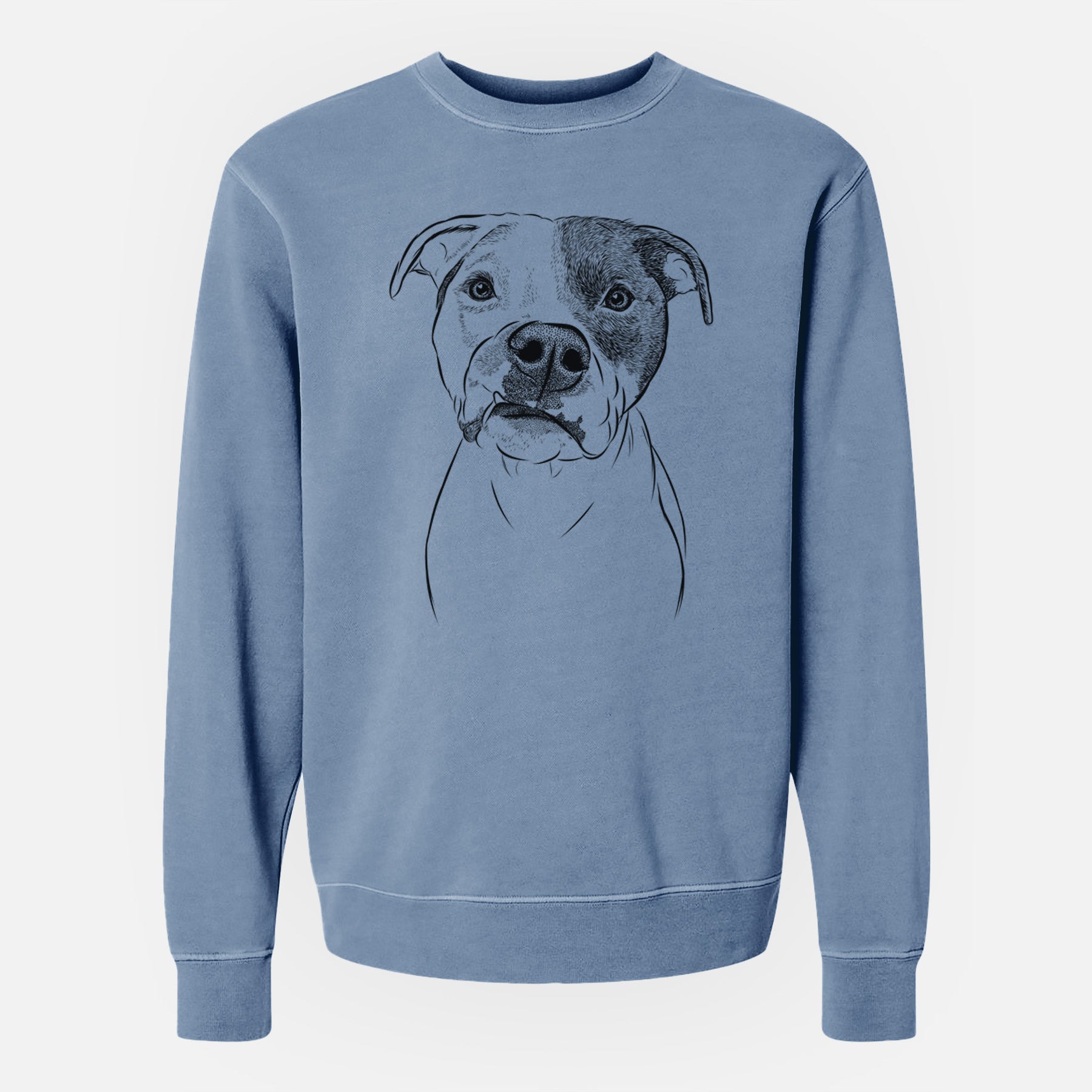 Bare Dexter the Pitbull - Unisex Pigment Dyed Crew Sweatshirt