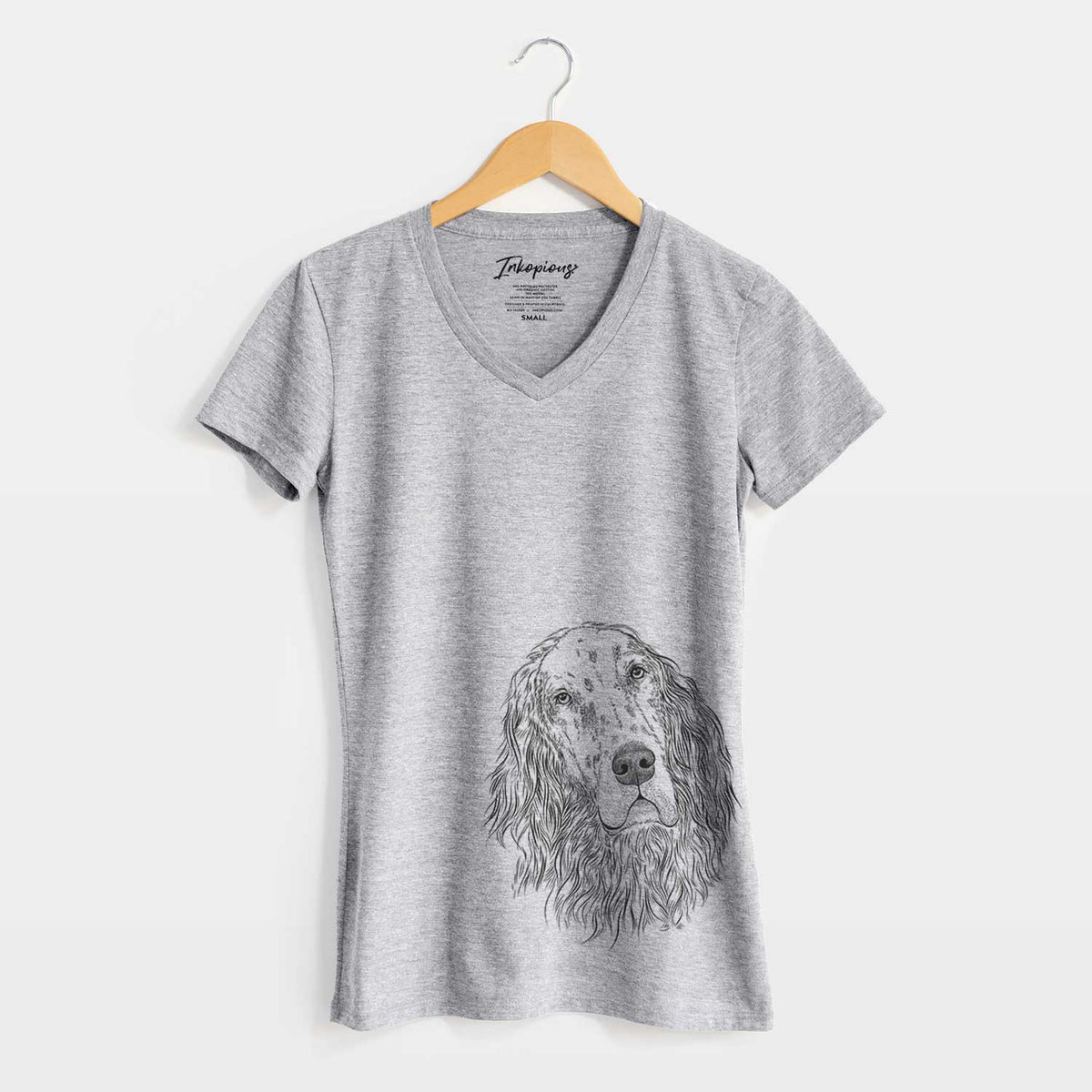 Bare Dexter the English Setter - Women's V-neck Shirt