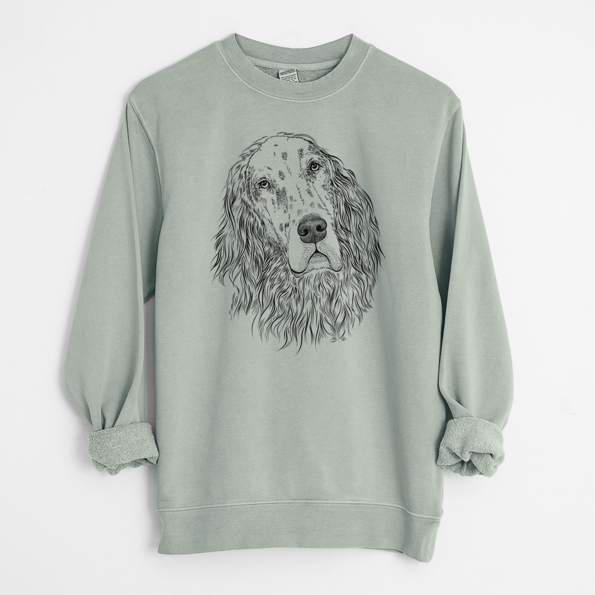 Bare Dexter the English Setter - Unisex Pigment Dyed Crew Sweatshirt