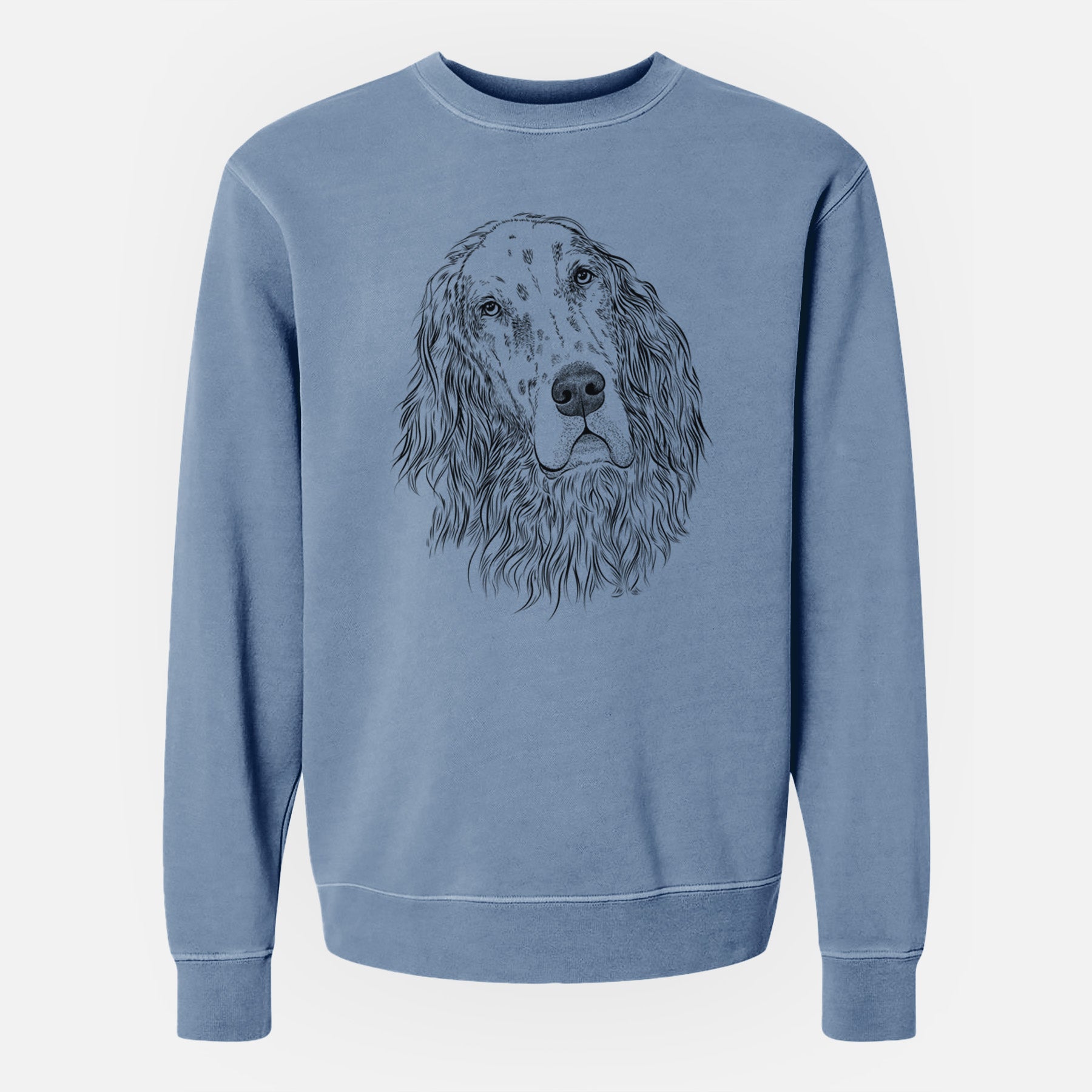 Bare Dexter the English Setter - Unisex Pigment Dyed Crew Sweatshirt