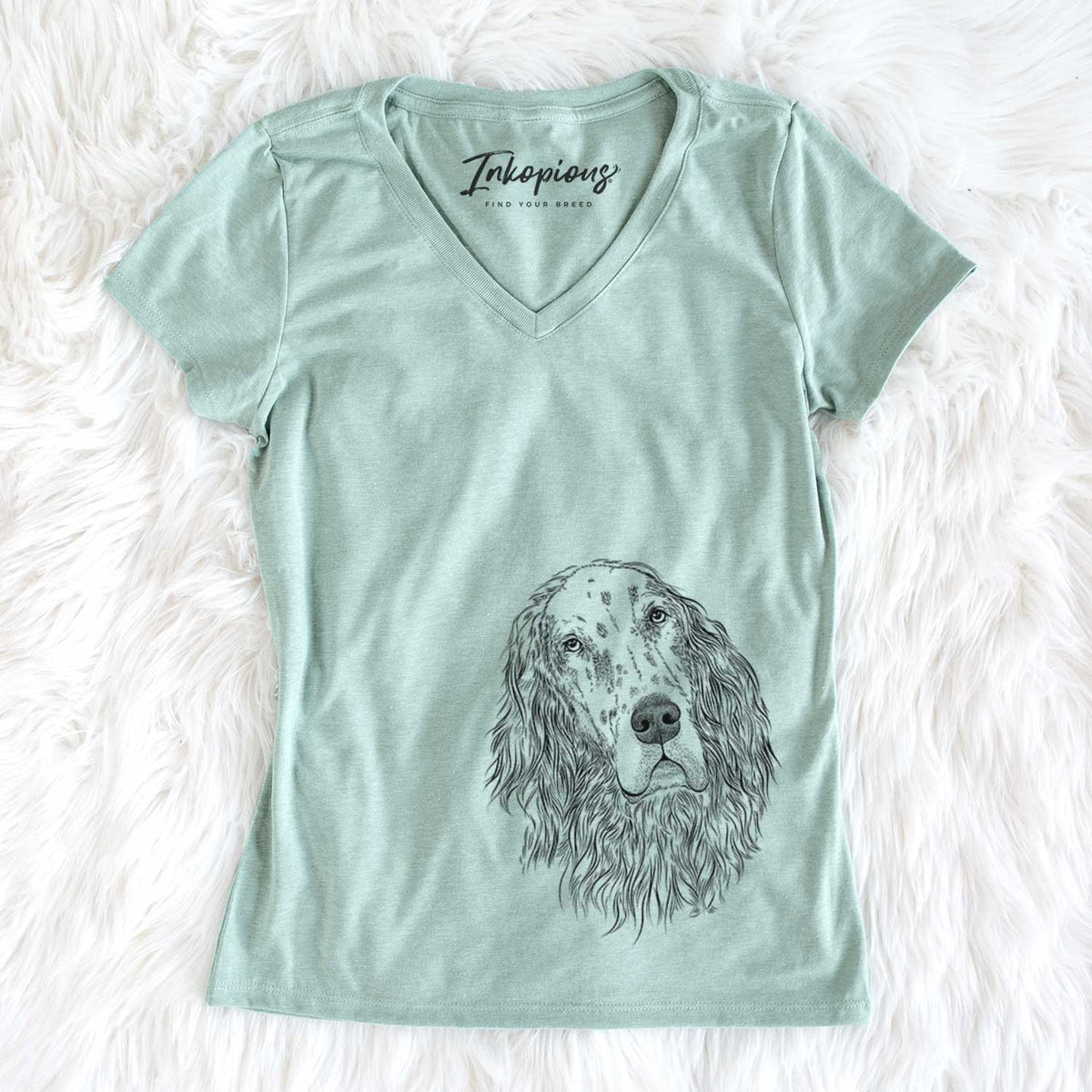 Bare Dexter the English Setter - Women's V-neck Shirt