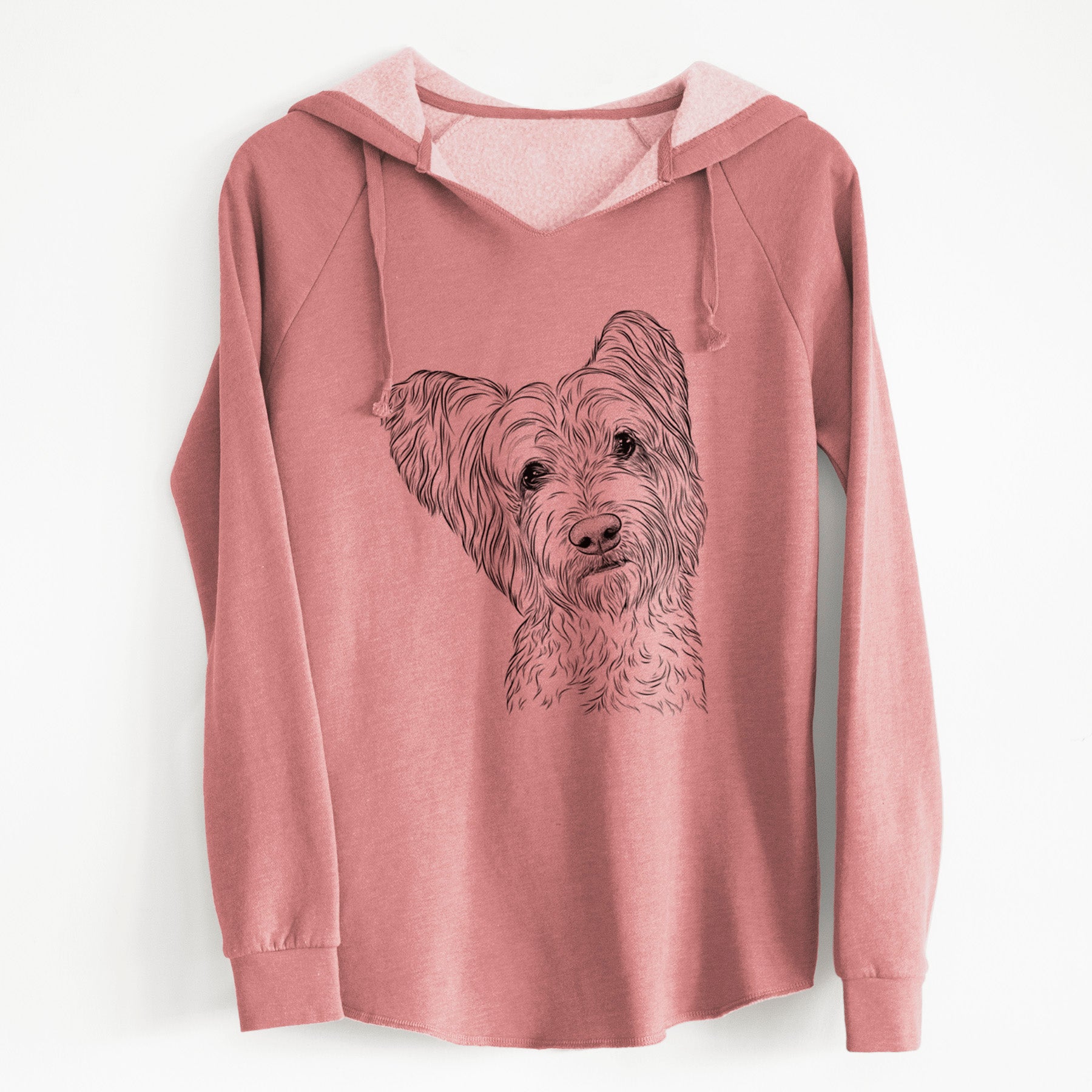 Bare Dexter the Terrier Mix - Cali Wave Hooded Sweatshirt