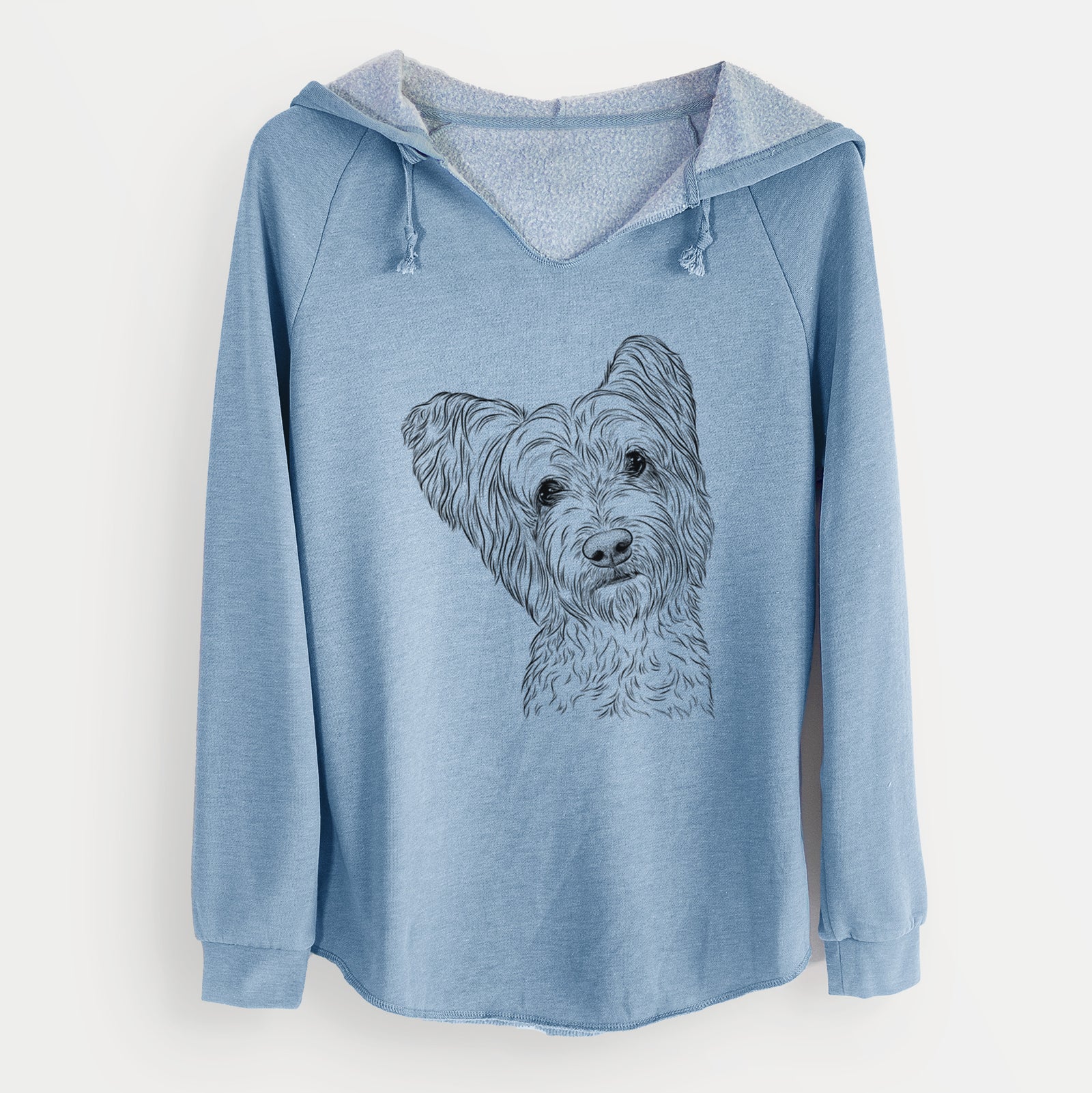 Bare Dexter the Terrier Mix - Cali Wave Hooded Sweatshirt