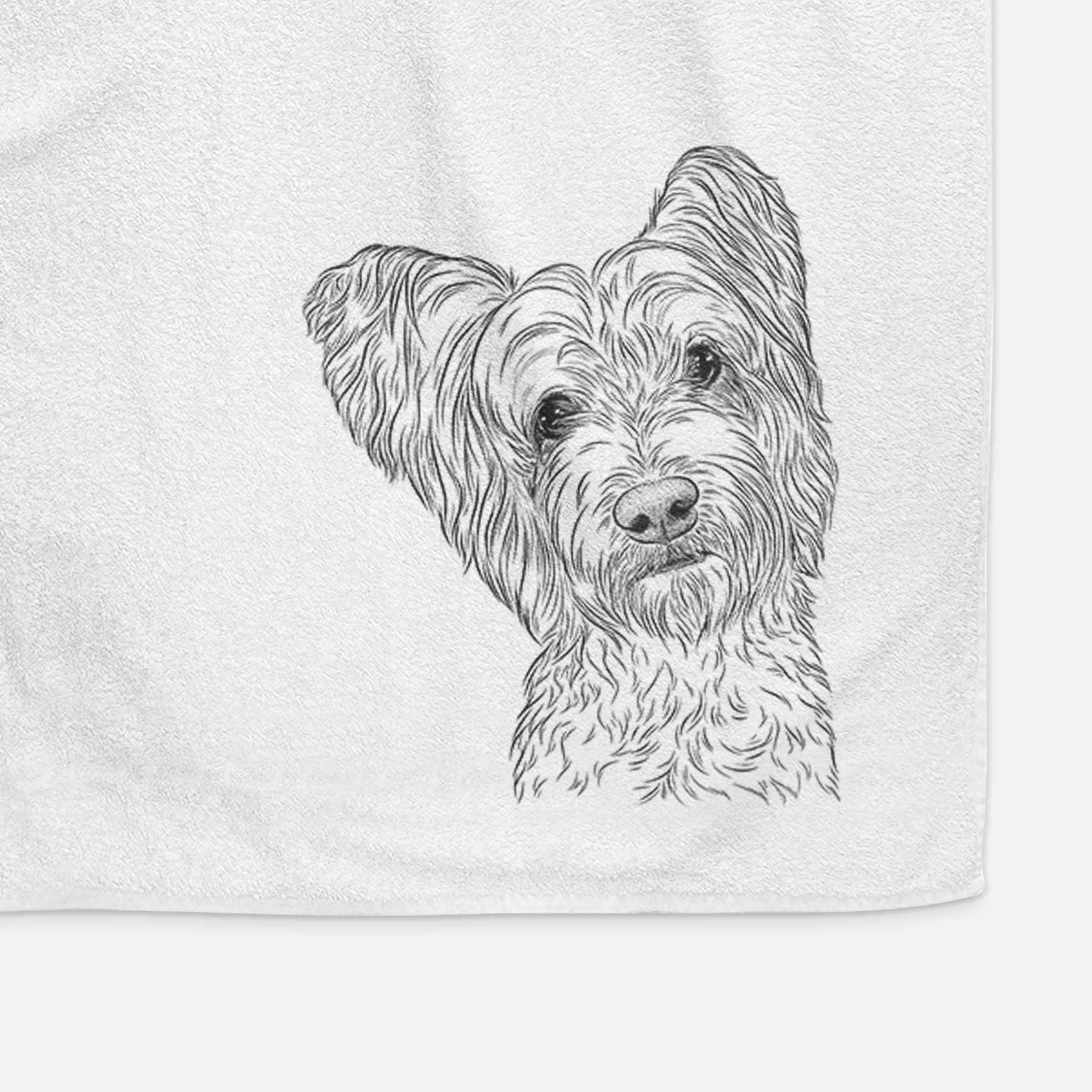 Dexter the Terrier Mix Decorative Hand Towel