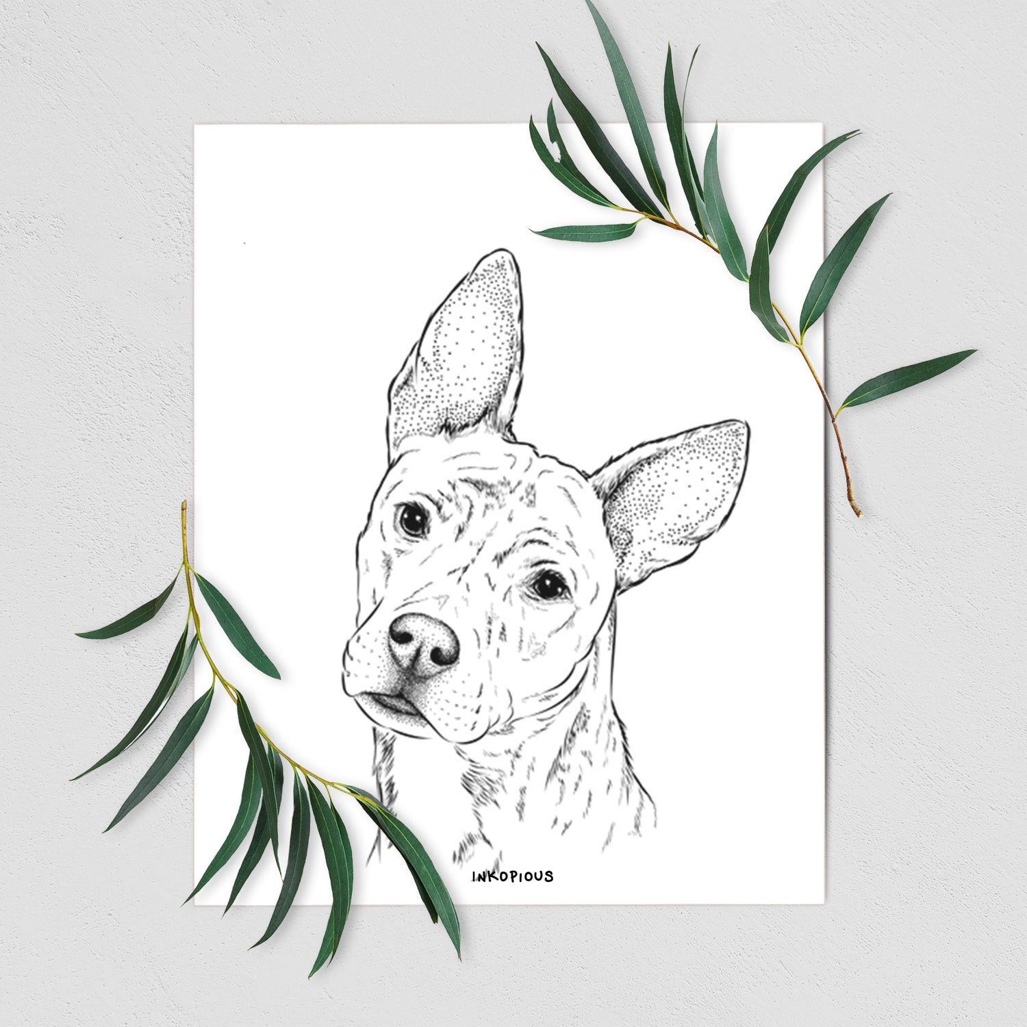 Diesel the Mixed Breed Art Print