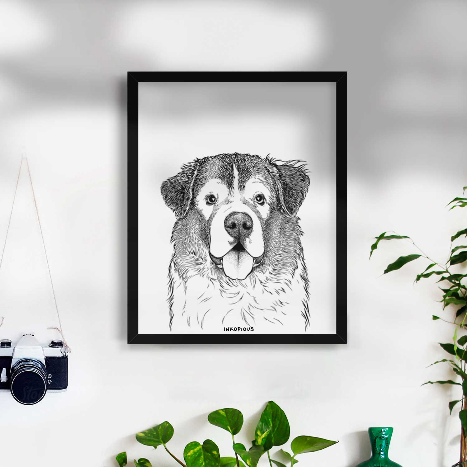 Dilly the Saint Bernard Art Print