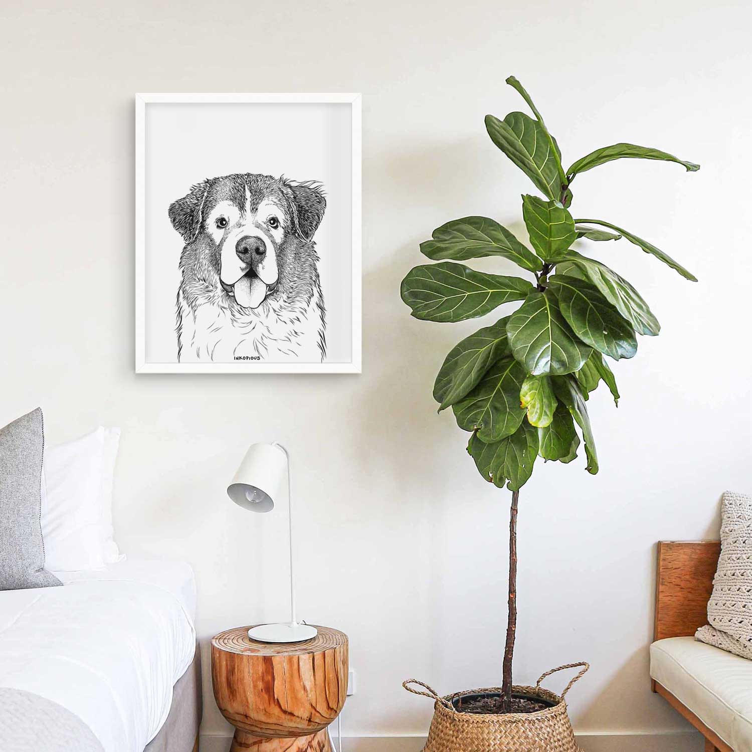 Dilly the Saint Bernard Art Print