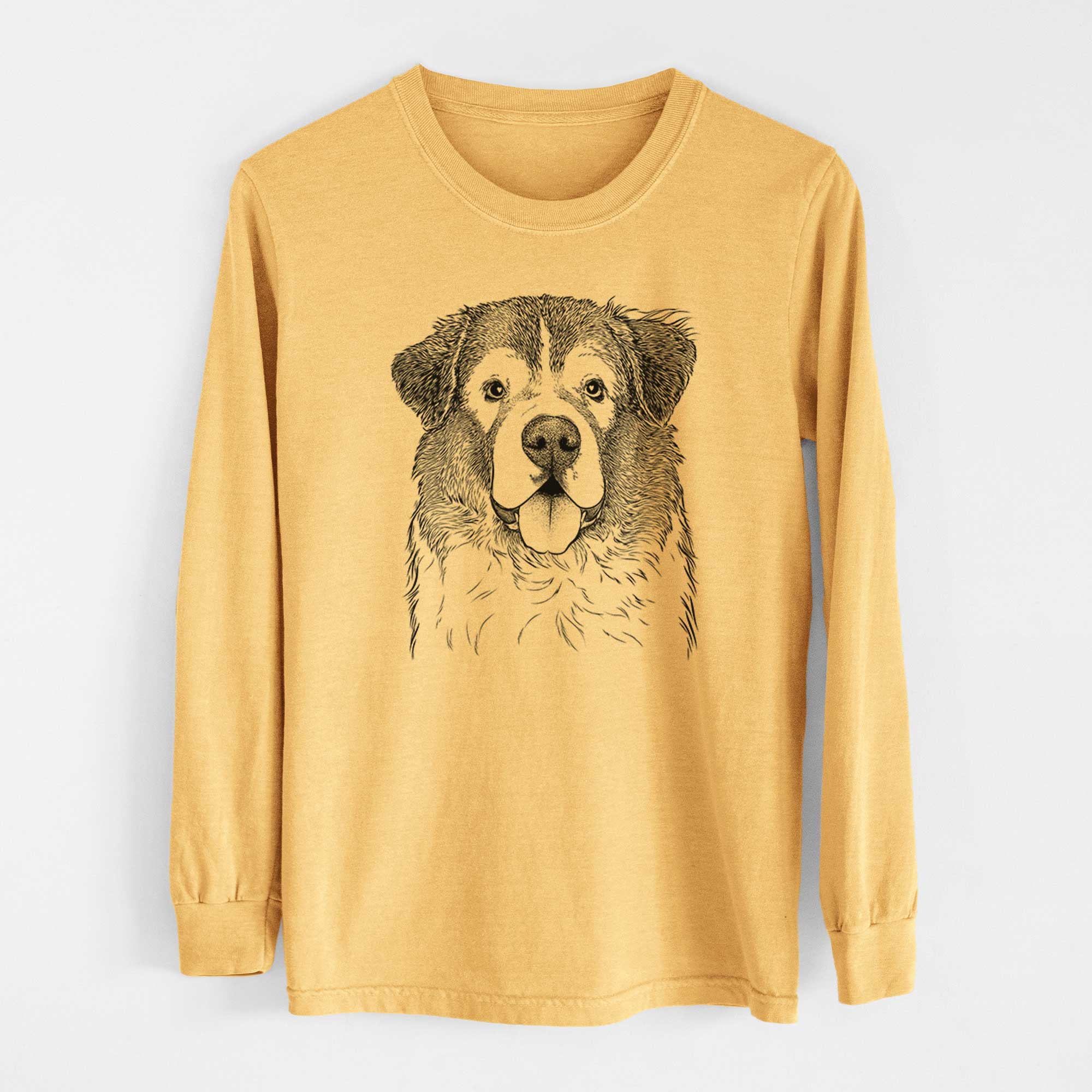 Bare Dilly the Saint Bernard - Heavyweight 100% Cotton Long Sleeve