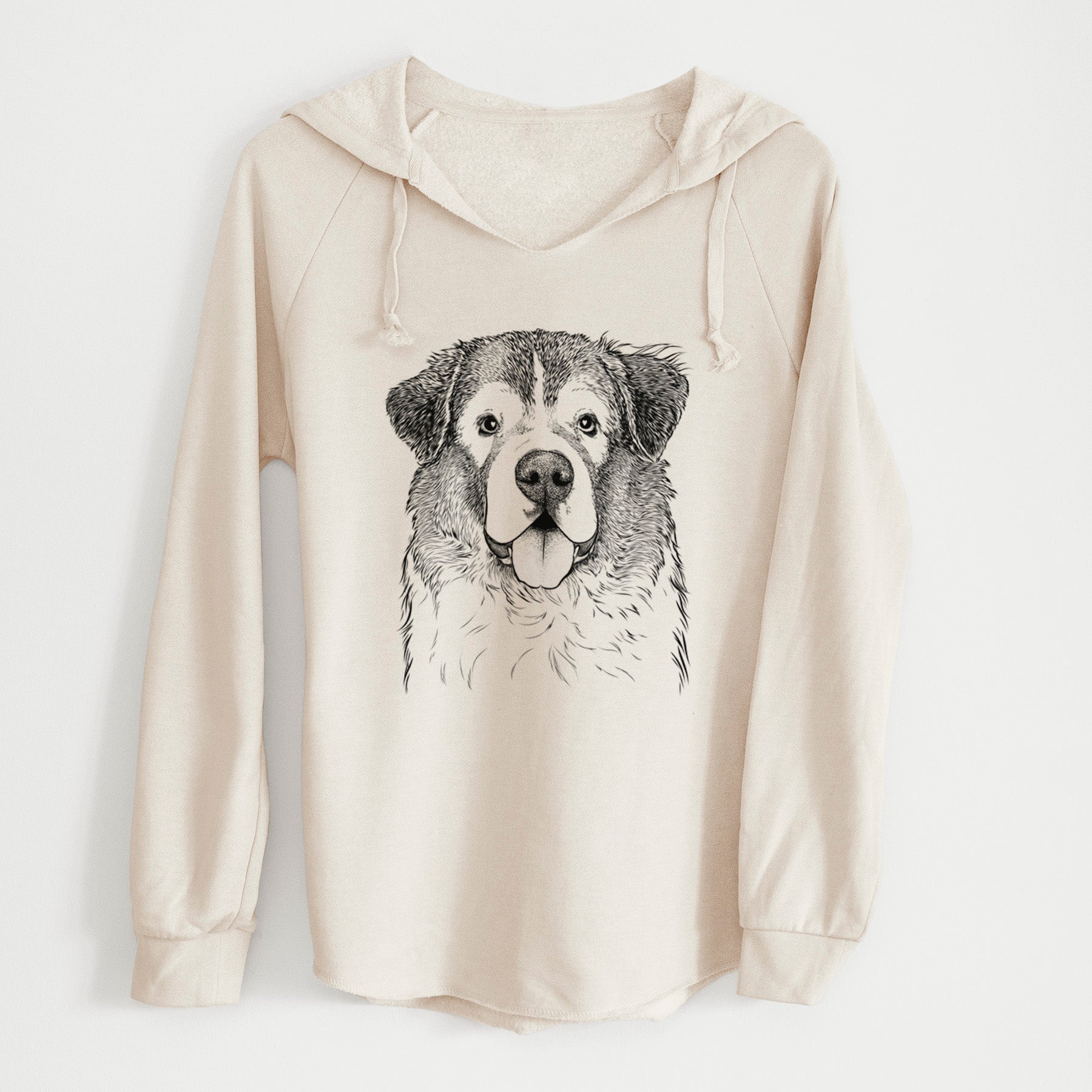 Bare Dilly the Saint Bernard - Cali Wave Hooded Sweatshirt