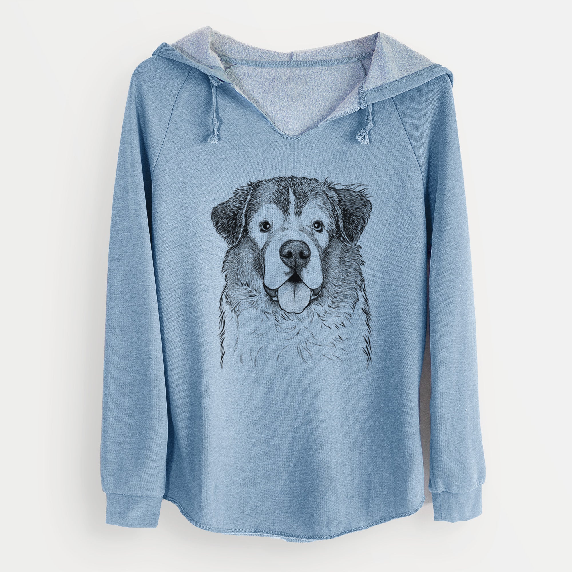 Bare Dilly the Saint Bernard - Cali Wave Hooded Sweatshirt