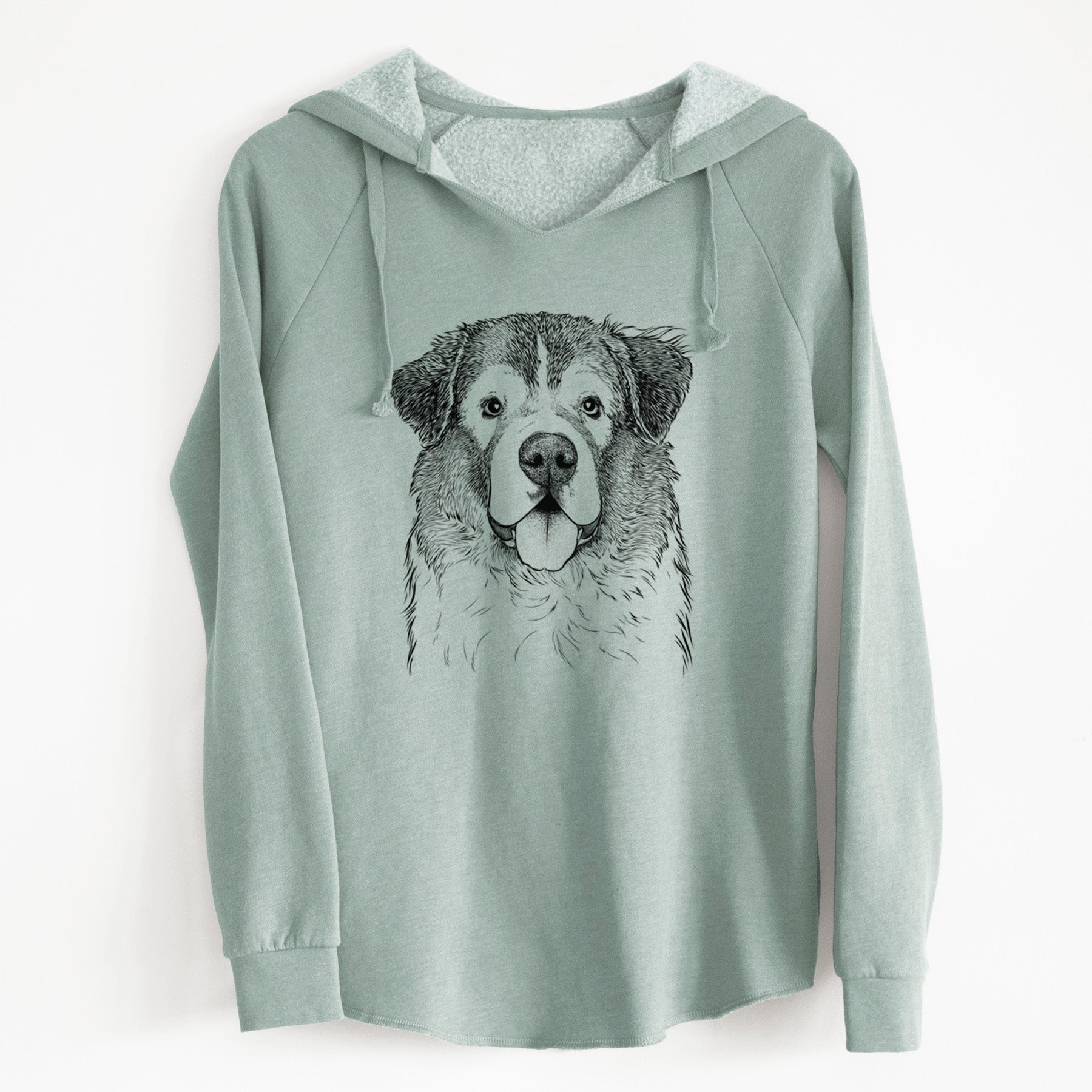 Bare Dilly the Saint Bernard - Cali Wave Hooded Sweatshirt