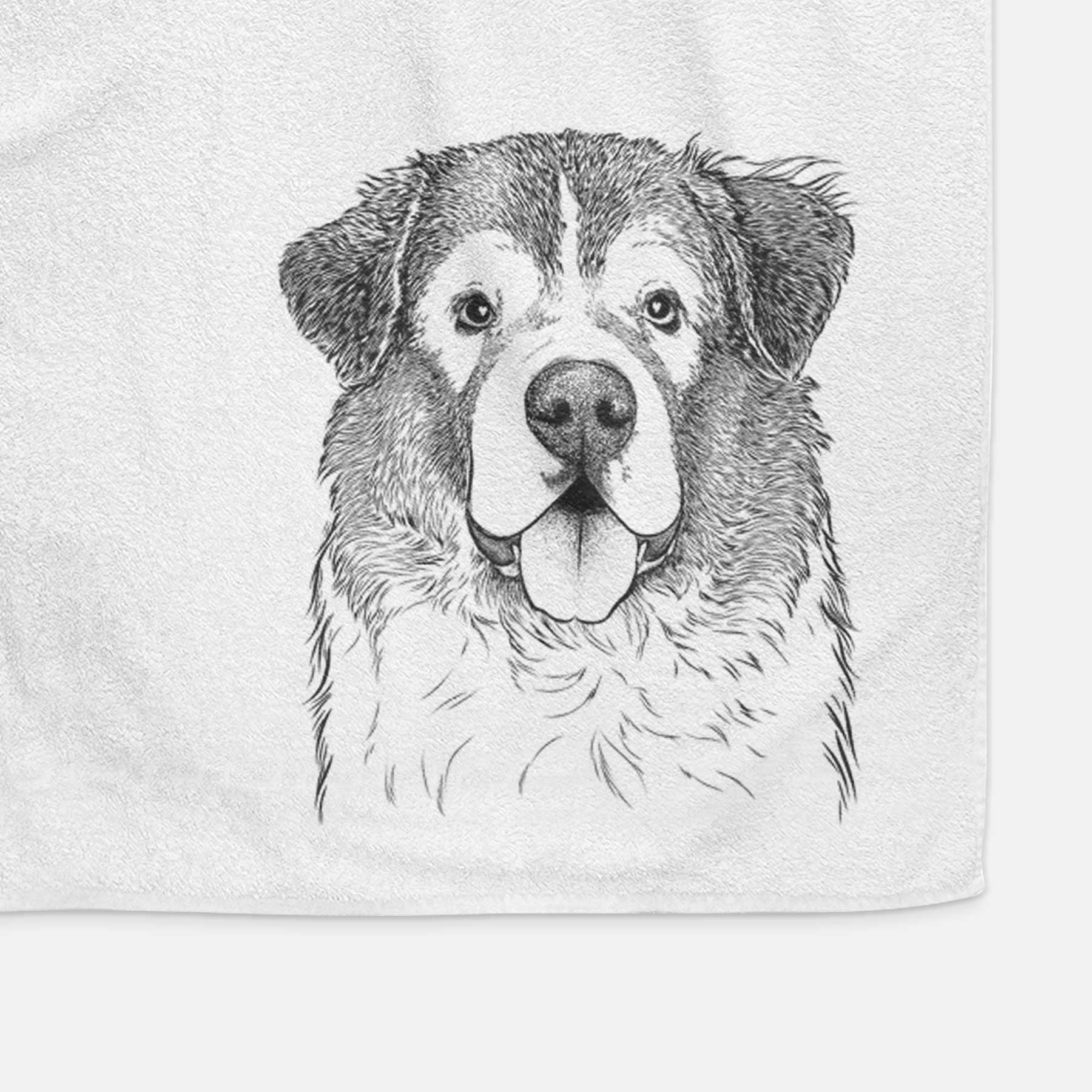 Dilly the Saint Bernard Decorative Hand Towel