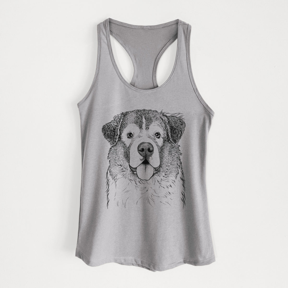 Dilly the Saint Bernard - Women&#39;s Racerback Tanktop