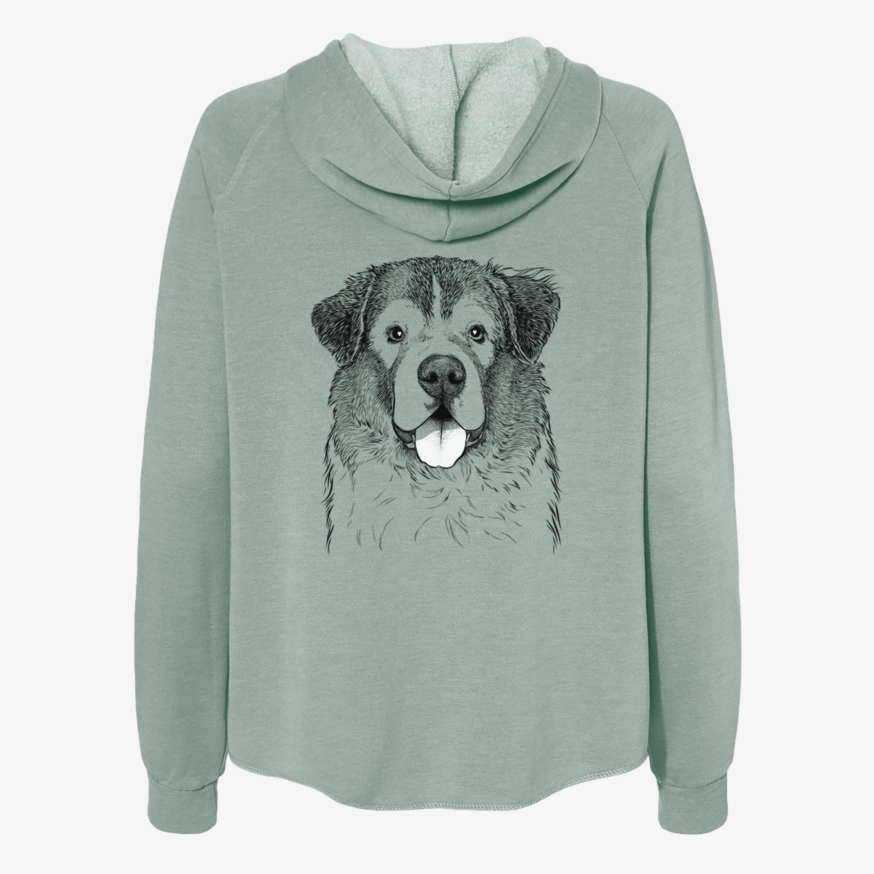 Dilly the Saint Bernard - Women's Cali Wave Zip-Up Sweatshirt