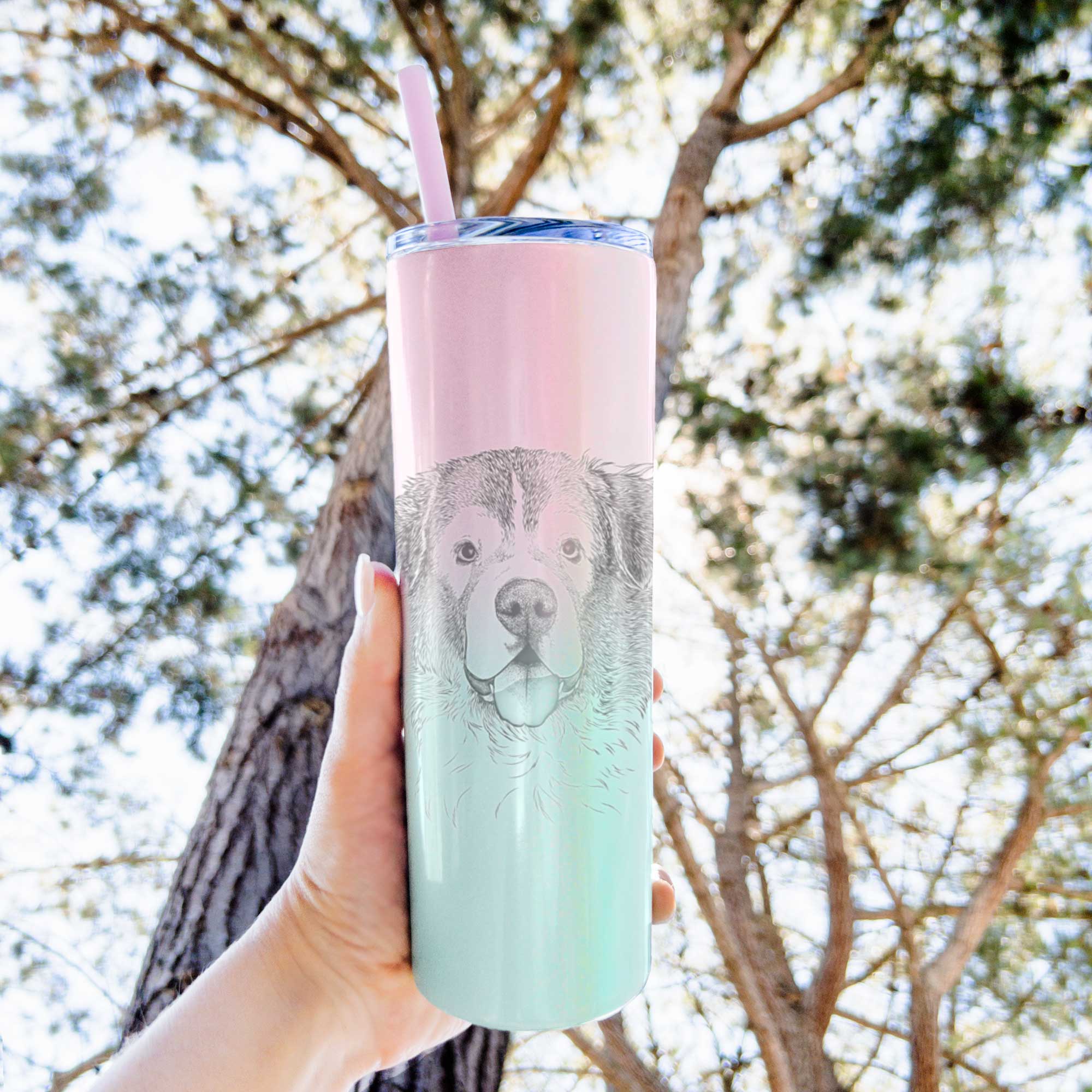 Dilly the Saint Bernard - 20oz Skinny Tumbler