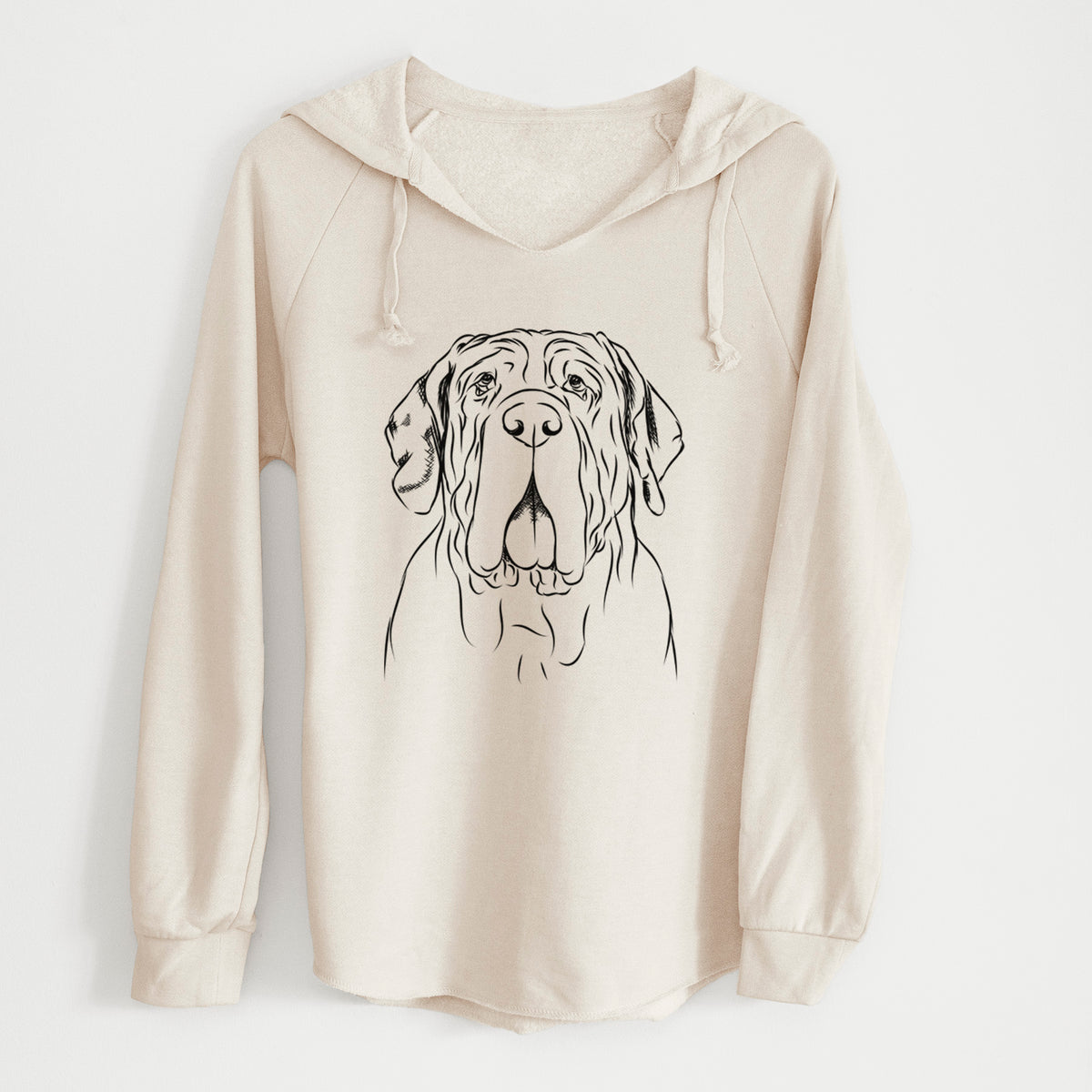 Bare Dinah the Neapolitan Mastiff - Cali Wave Hooded Sweatshirt
