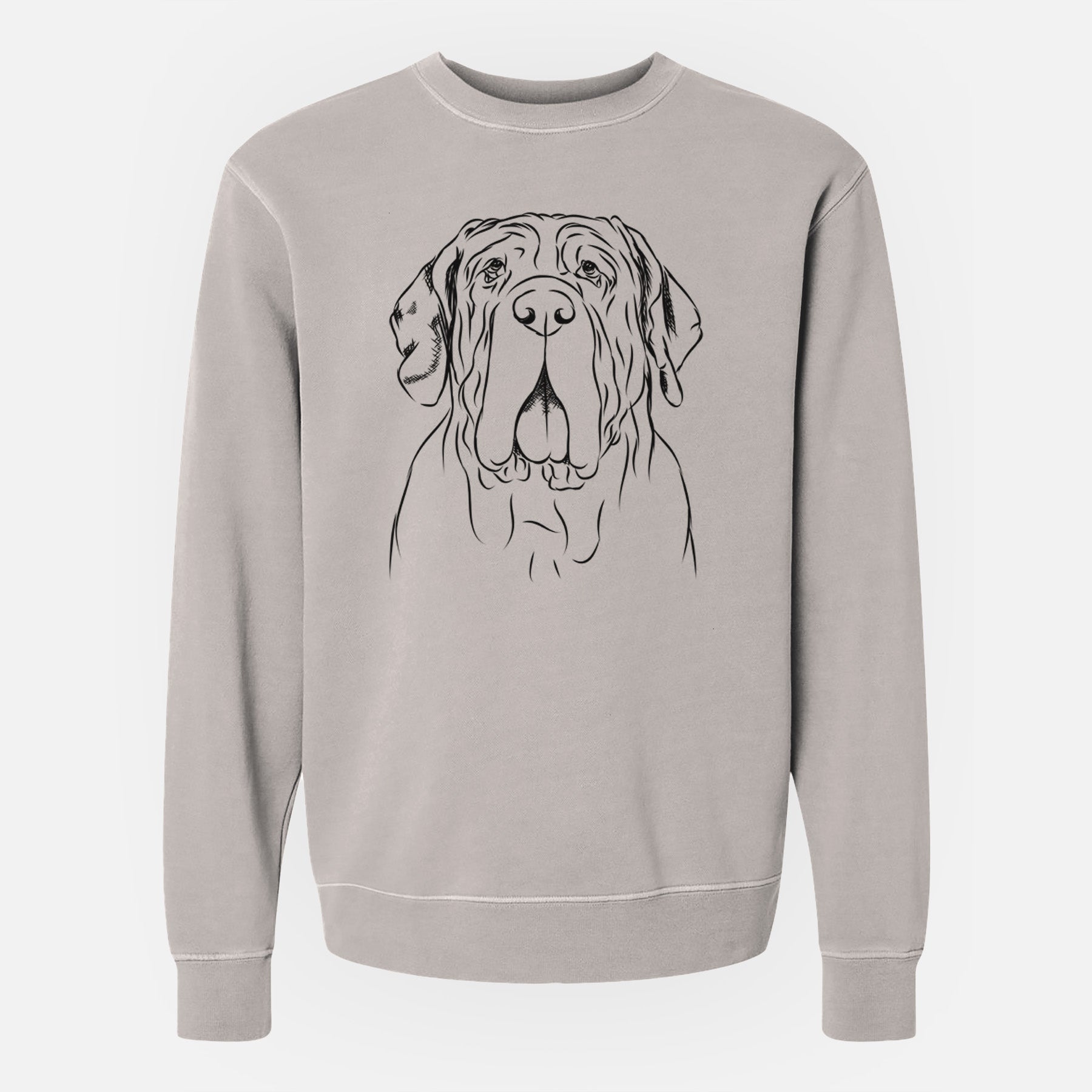 Bare Dinah the Neapolitan Mastiff - Unisex Pigment Dyed Crew Sweatshirt