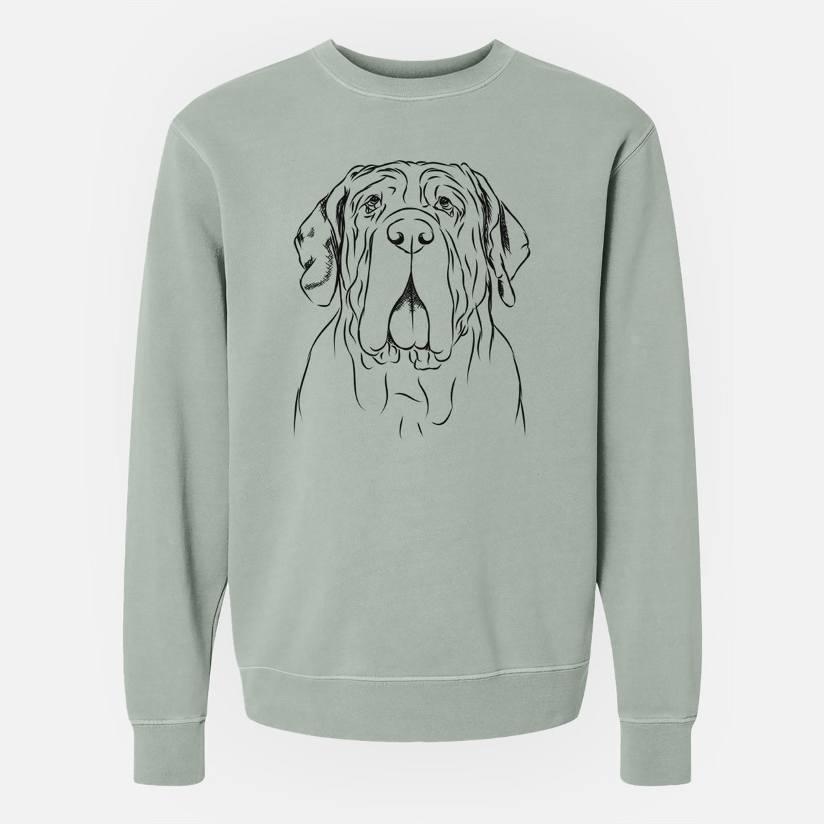 Bare Dinah the Neapolitan Mastiff - Unisex Pigment Dyed Crew Sweatshirt
