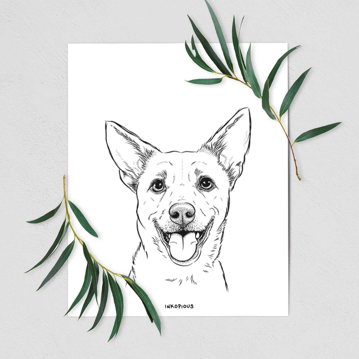 Dinghy the Mixed Breed Art Print