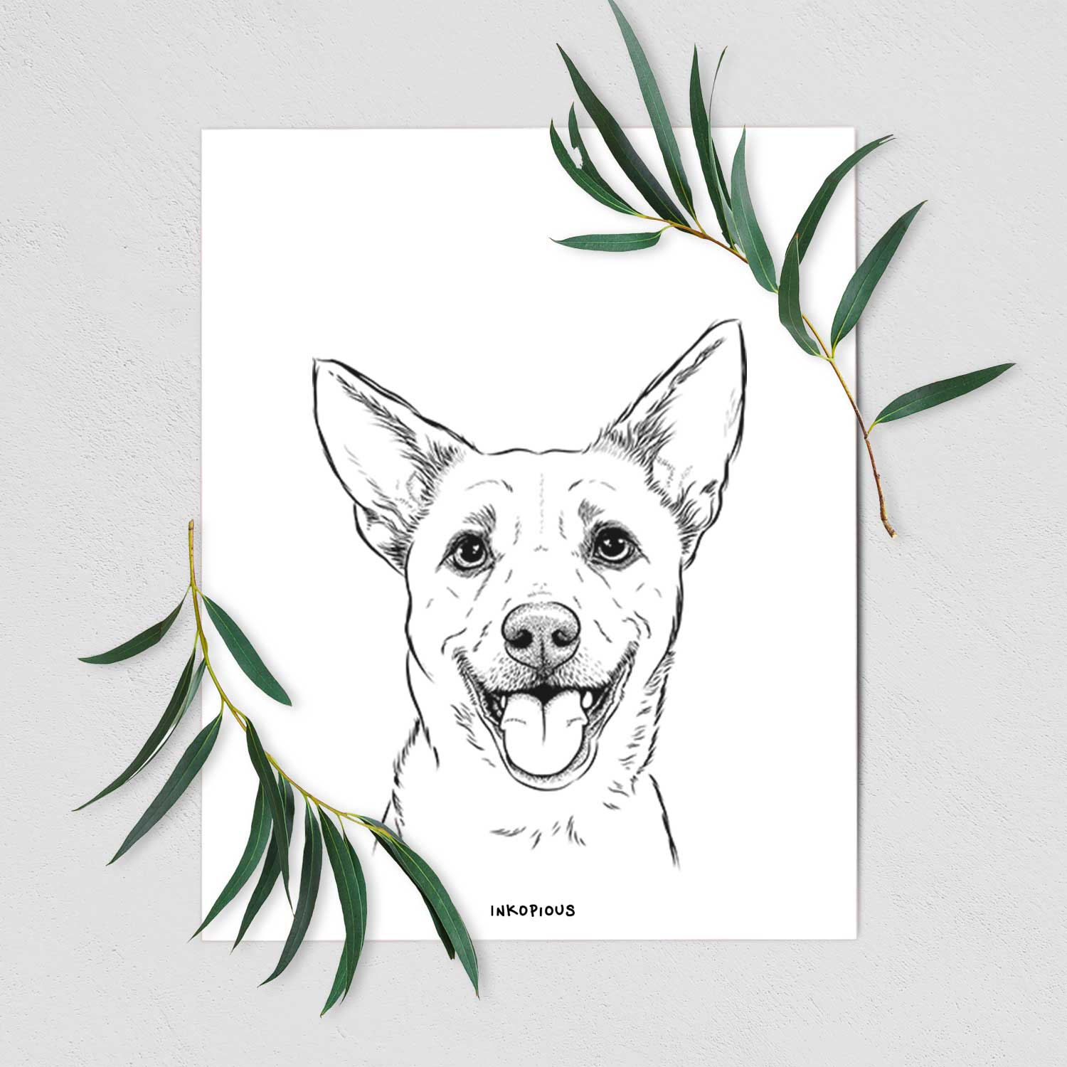 Dinghy the Mixed Breed Art Print