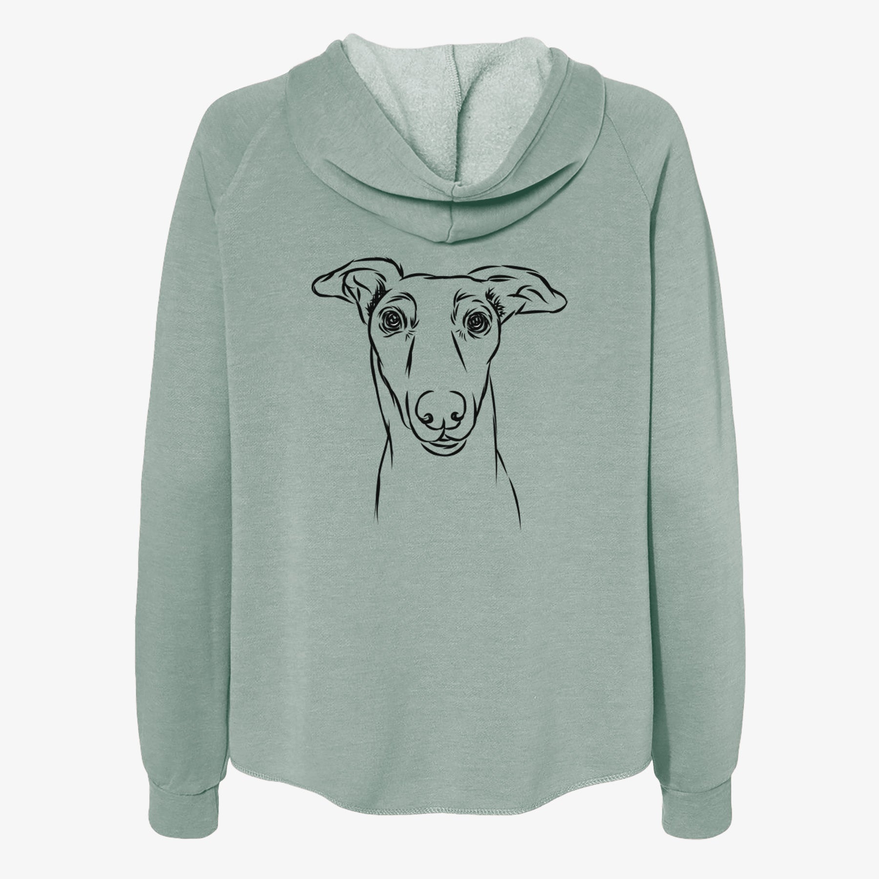 Diva the Greyhound - Women's Cali Wave Zip-Up Sweatshirt
