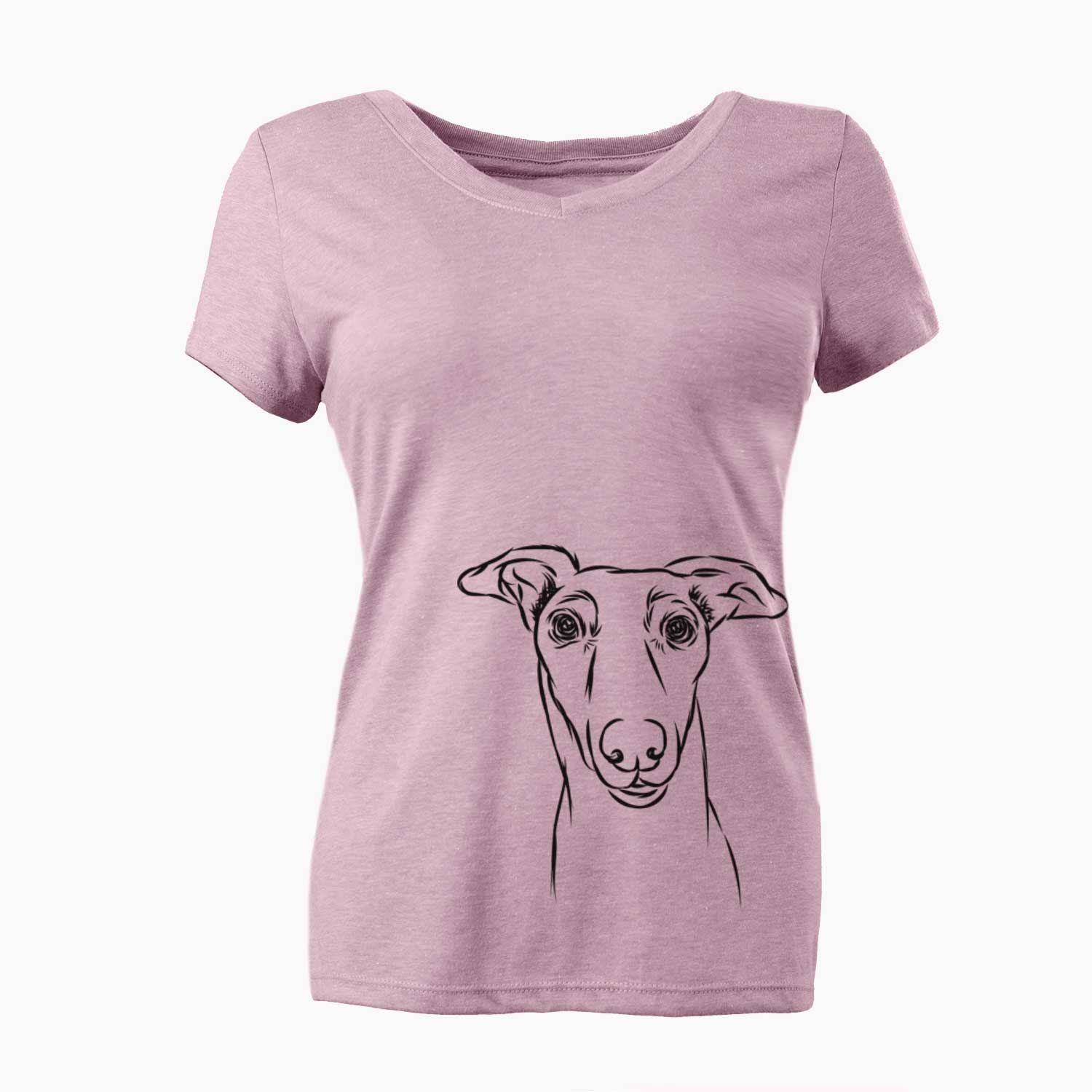 Bare Diva the Greyhound - Women's V-neck Shirt