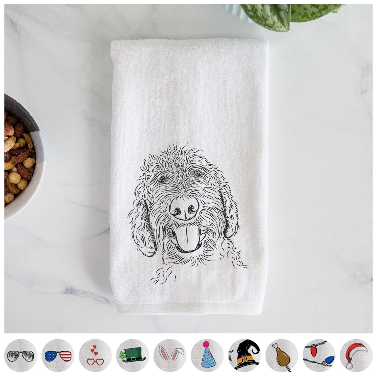 Dixie the Doodle Decorative Hand Towel