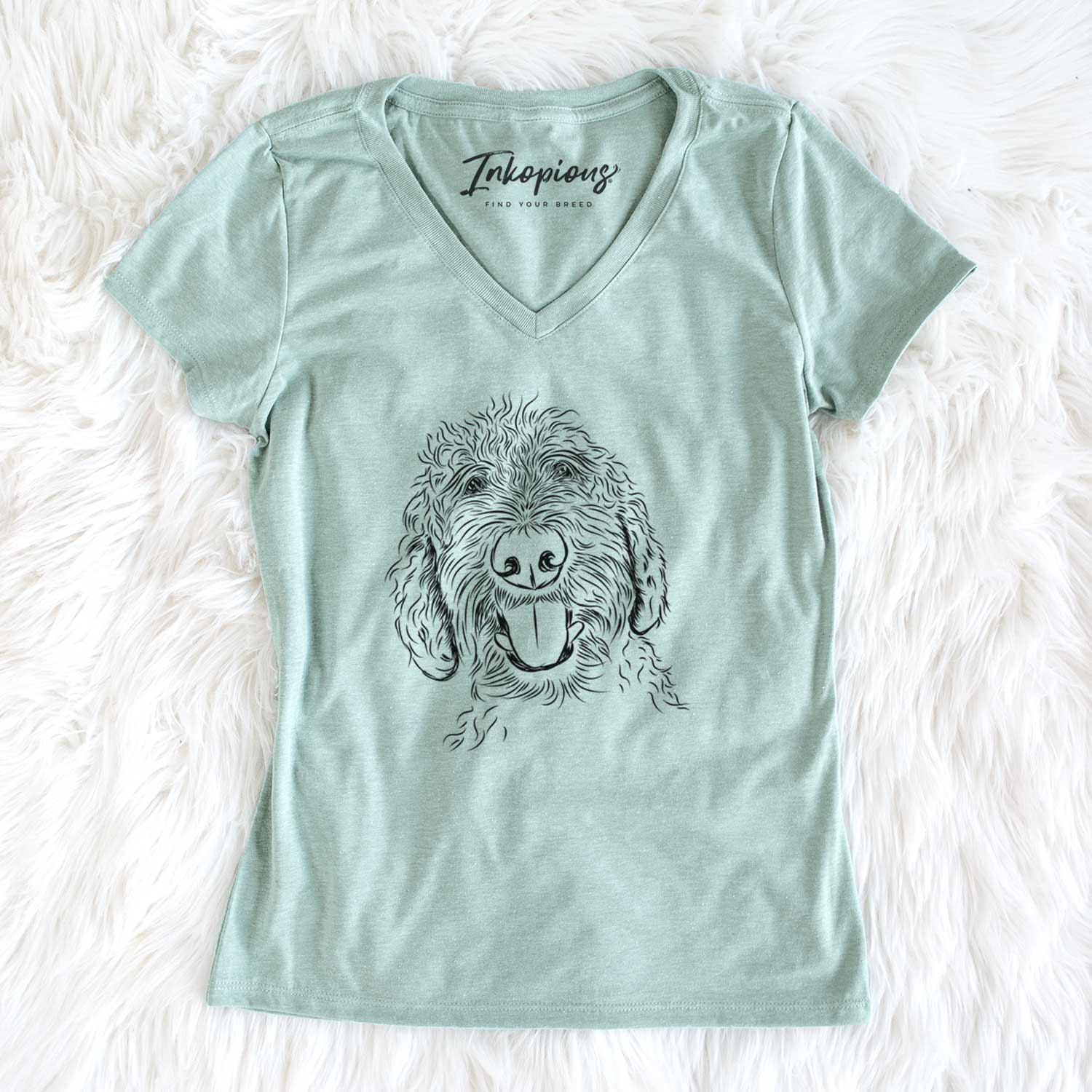 Bare Dixie the Doodle - Women's V-neck Shirt